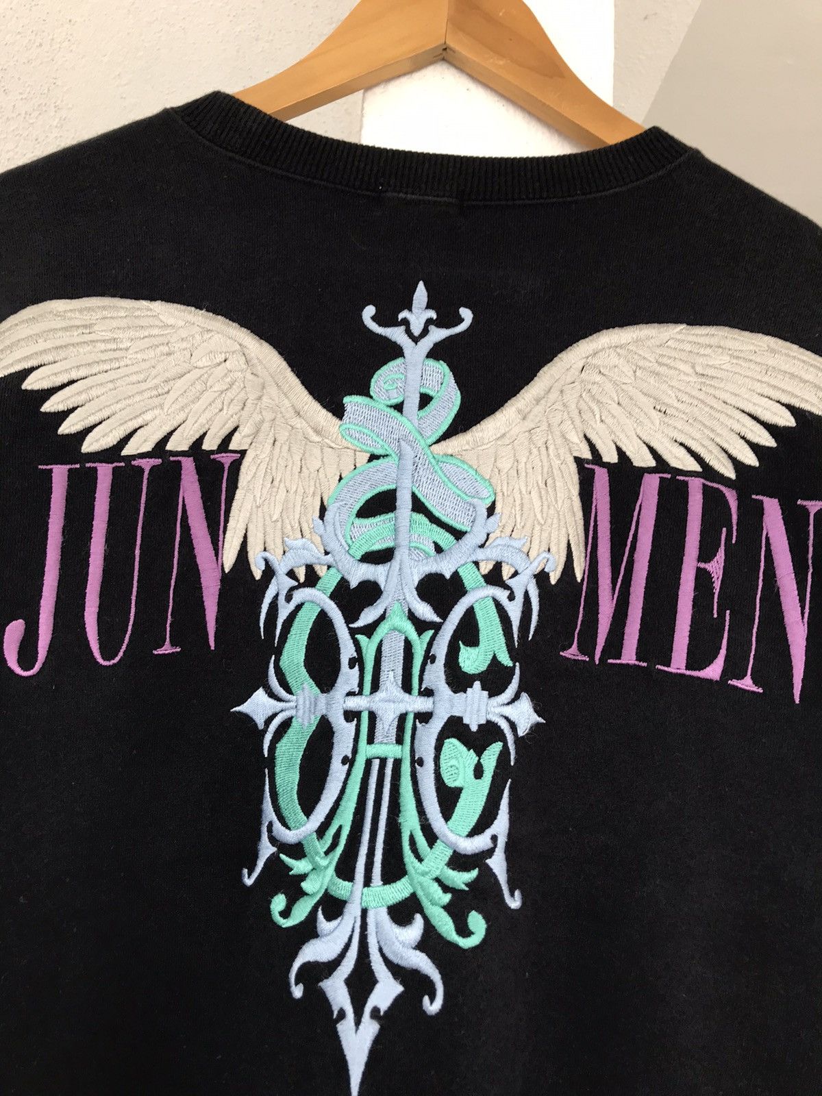 Japanese Brand × Jun Takahashi 90s Junmen Embroidered Color Sweatshirt Size US L / EU 52-54 / 3 - 9 Thumbnail