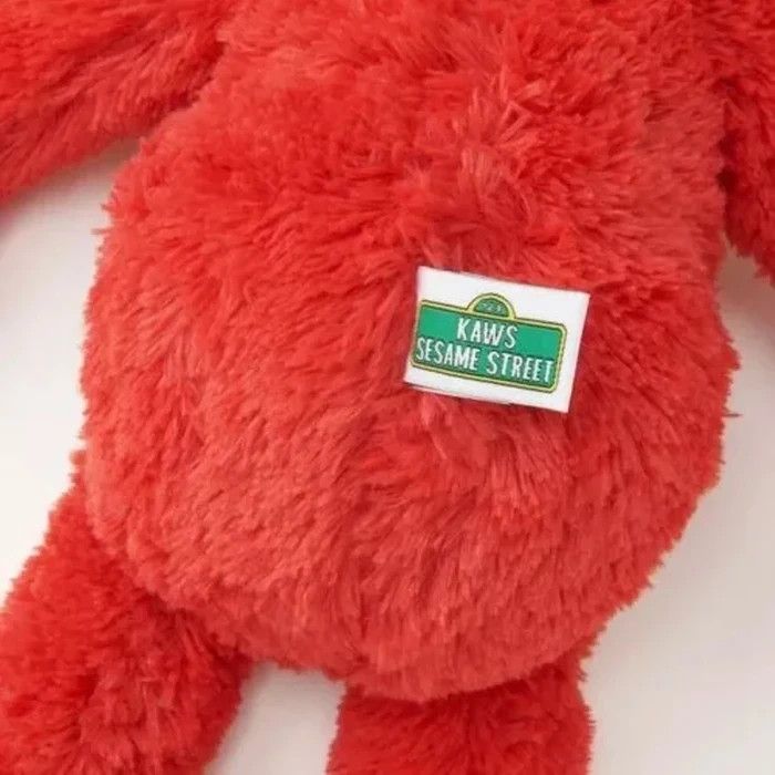 Kaws × Uniqlo FAST SHIP Sesame Street Elmo Red Plush Toy Doll Red Figure Size ONE SIZE - 15 Thumbnail