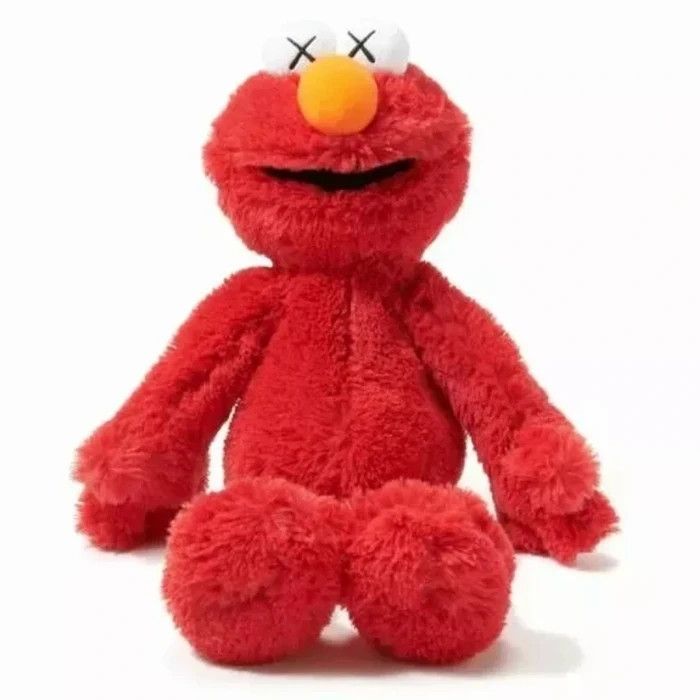 Kaws × Uniqlo FAST SHIP Sesame Street Elmo Red Plush Toy Doll Red Figure Size ONE SIZE - 8 Thumbnail