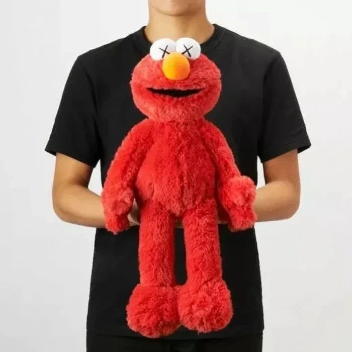 Kaws × Uniqlo FAST SHIP Sesame Street Elmo Red Plush Toy Doll Red Figure Size ONE SIZE - 10 Thumbnail