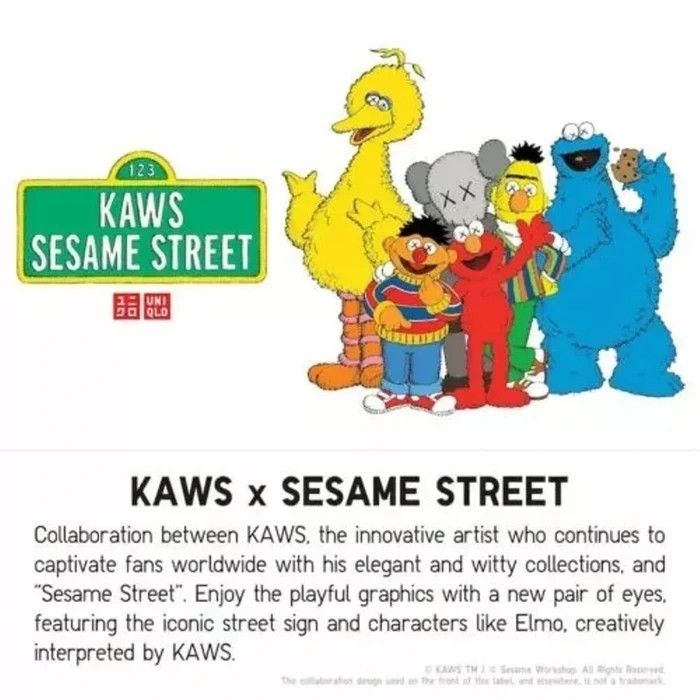 Kaws × Uniqlo FAST SHIP Sesame Street Elmo Red Plush Toy Doll Red Figure Size ONE SIZE - 9 Thumbnail