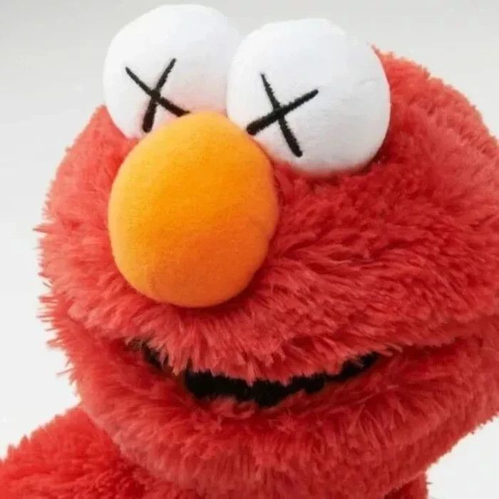 Kaws × Uniqlo FAST SHIP Sesame Street Elmo Red Plush Toy Doll Red Figure Size ONE SIZE - 13 Thumbnail
