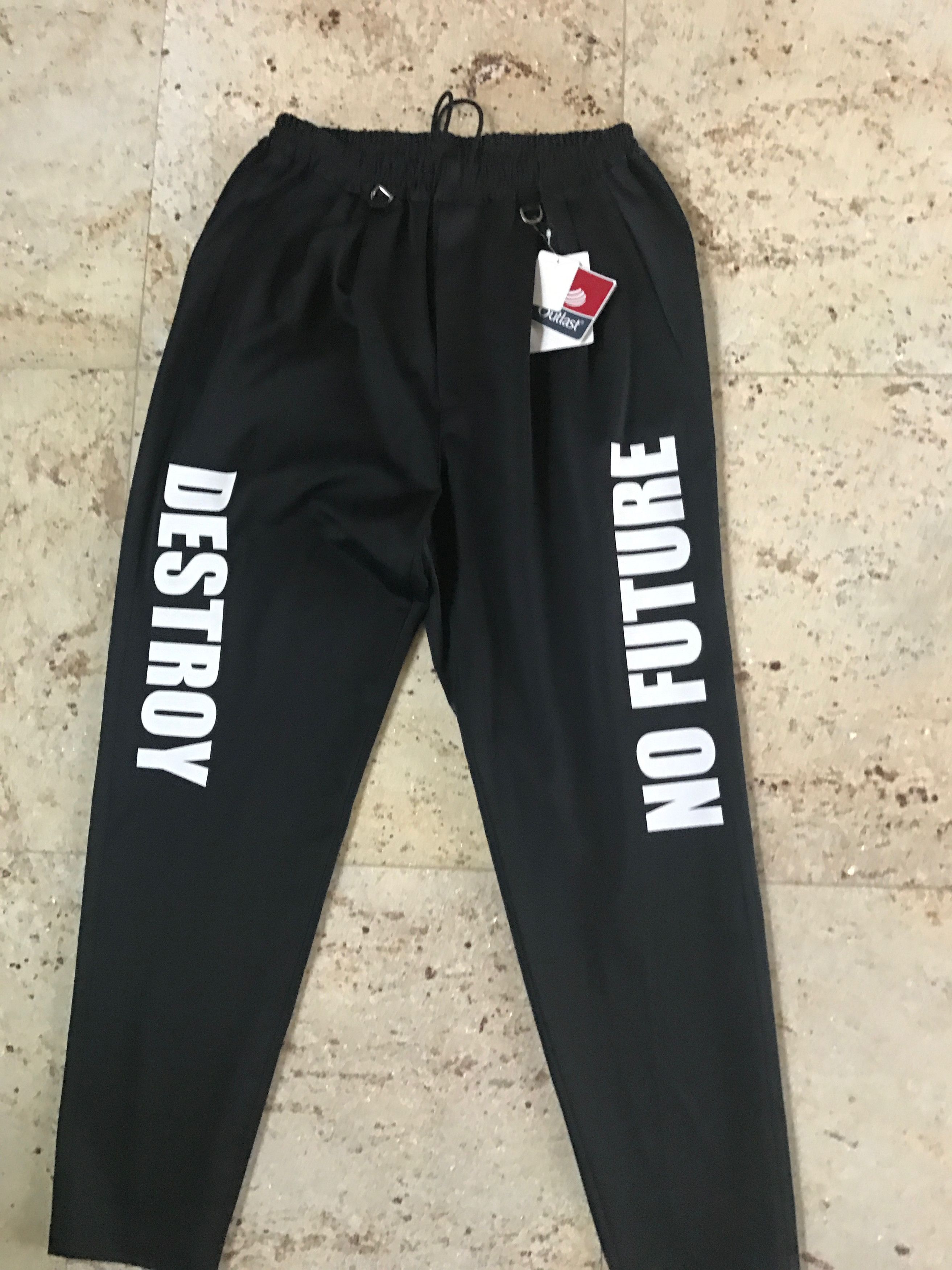 Mastermind Japan L & XL / "No Future, Destroy" "Love & Peace" Black Pants Size US 34 / EU 50 - 12 Thumbnail