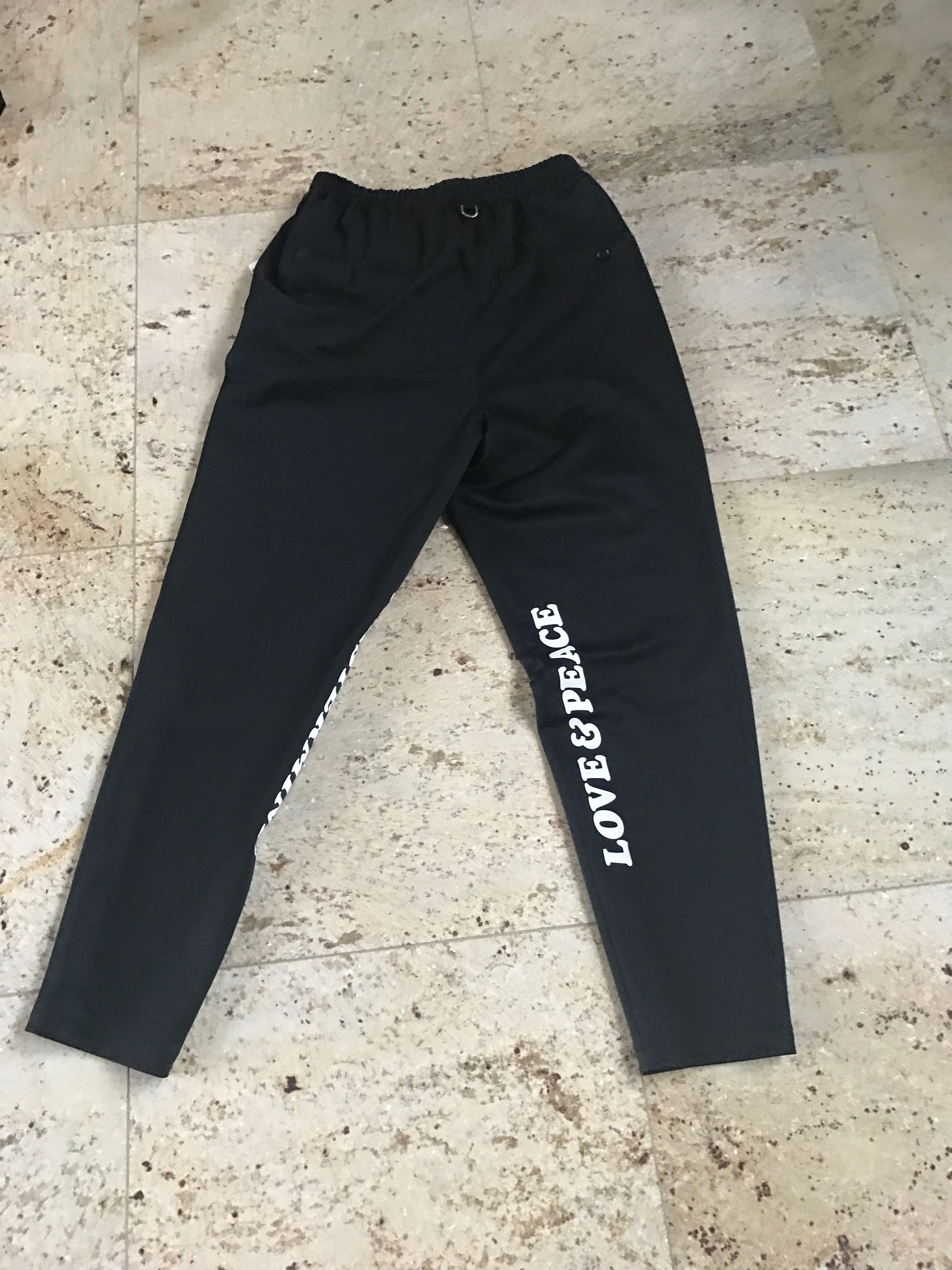Mastermind Japan L & XL / "No Future, Destroy" "Love & Peace" Black Pants Size US 34 / EU 50 - 4 Thumbnail