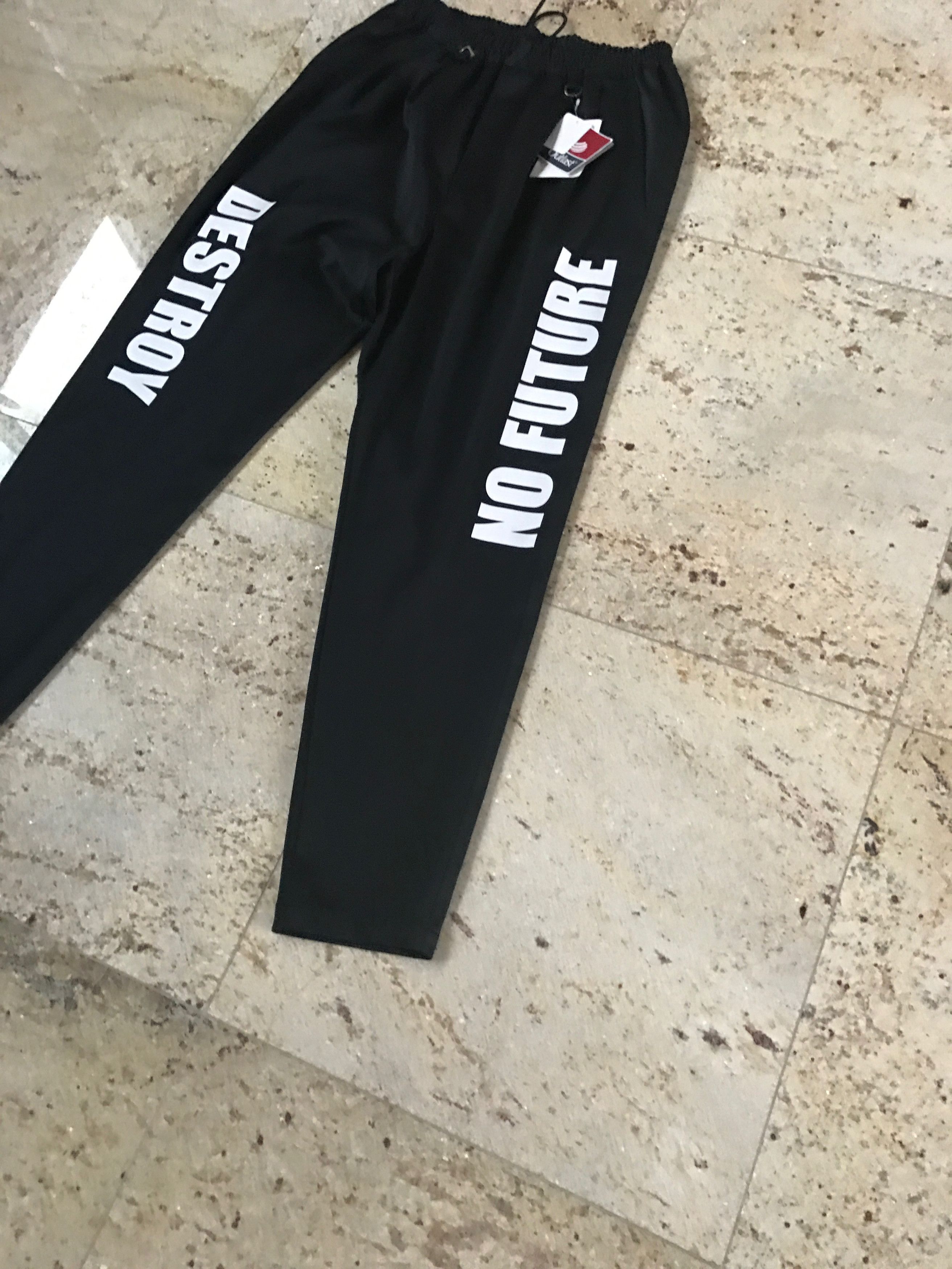 Mastermind Japan L & XL / "No Future, Destroy" "Love & Peace" Black Pants Size US 34 / EU 50 - 6 Thumbnail