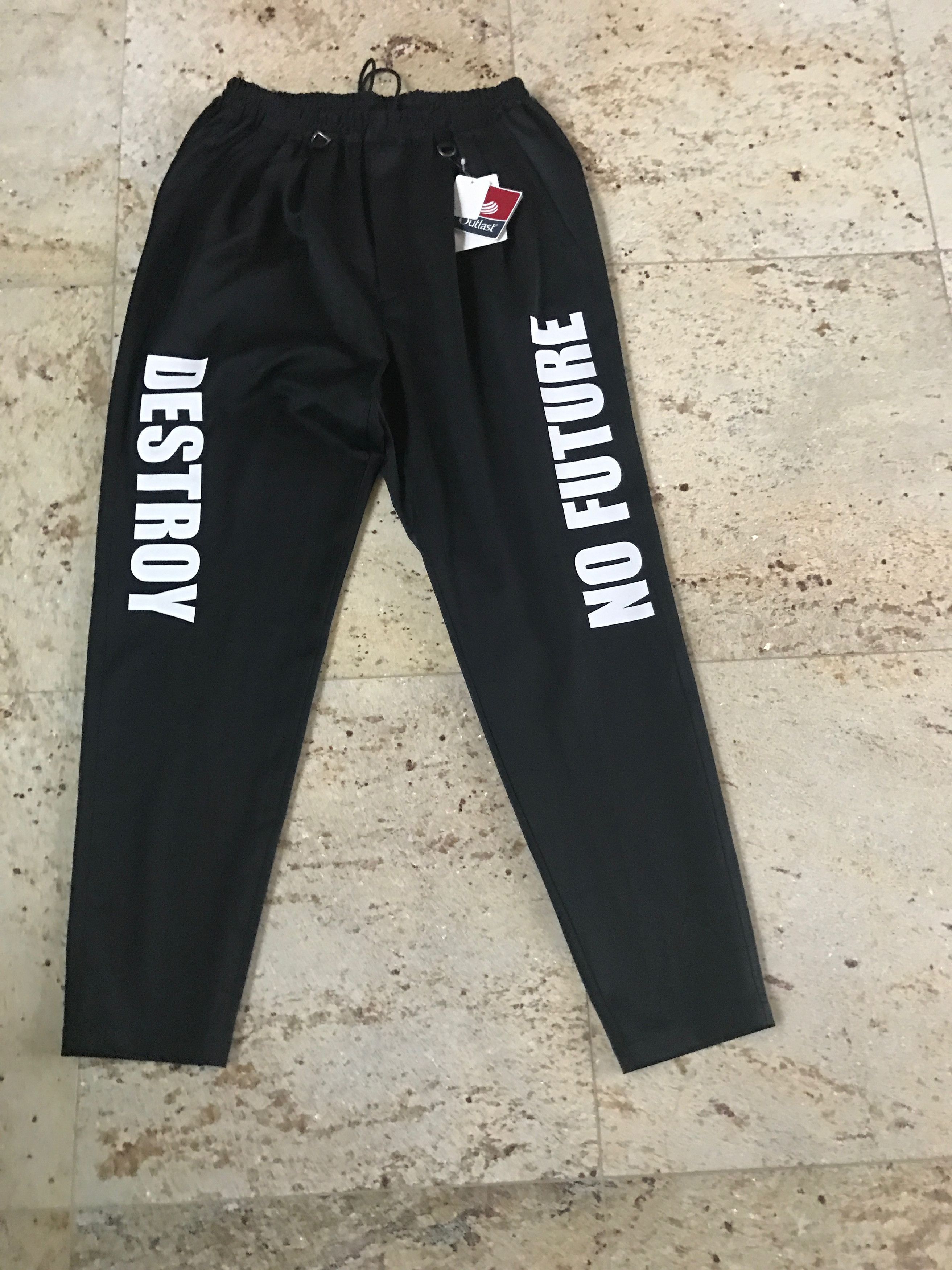 Mastermind Japan L & XL / "No Future, Destroy" "Love & Peace" Black Pants Size US 34 / EU 50 - 14 Thumbnail