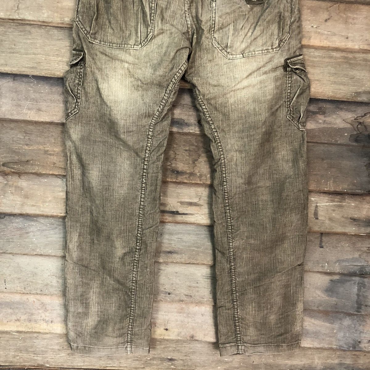 Japanese Brand Back Number Dark Brown Corduroy cargo utility Pants #5430DL Size US 32 / EU 48 - 12 Thumbnail