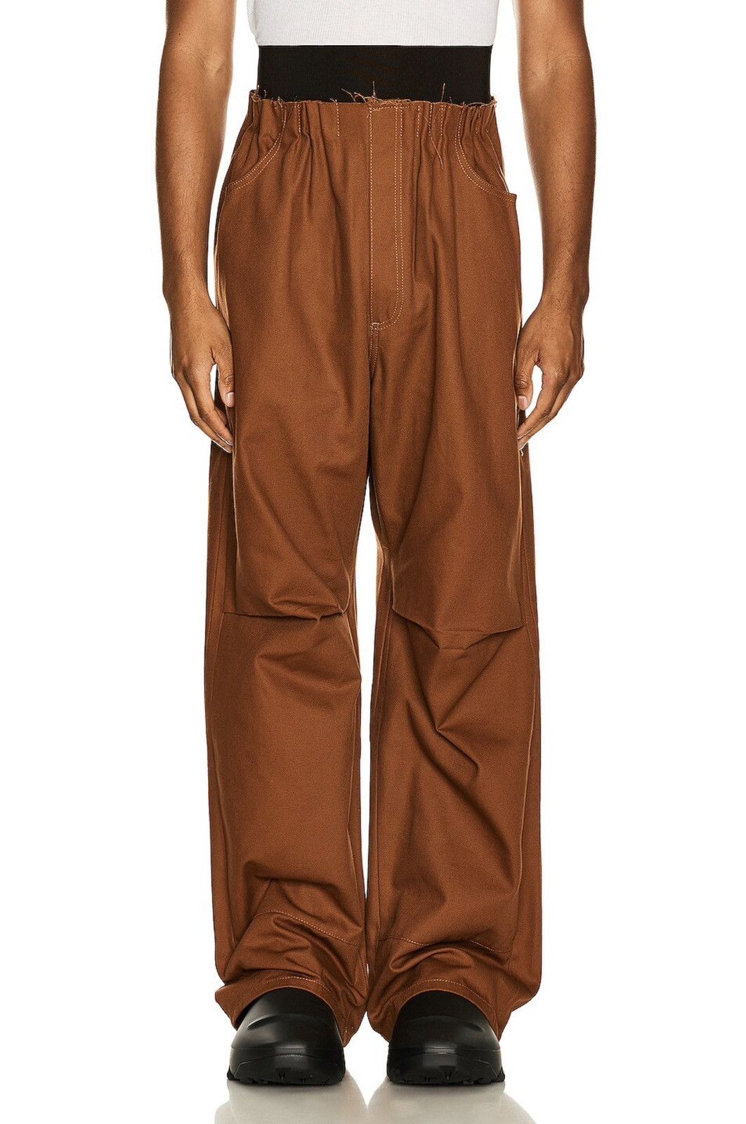 Raf Simons Gathered waist wide leg trousers Size US 30 / EU 46 - 5 Thumbnail