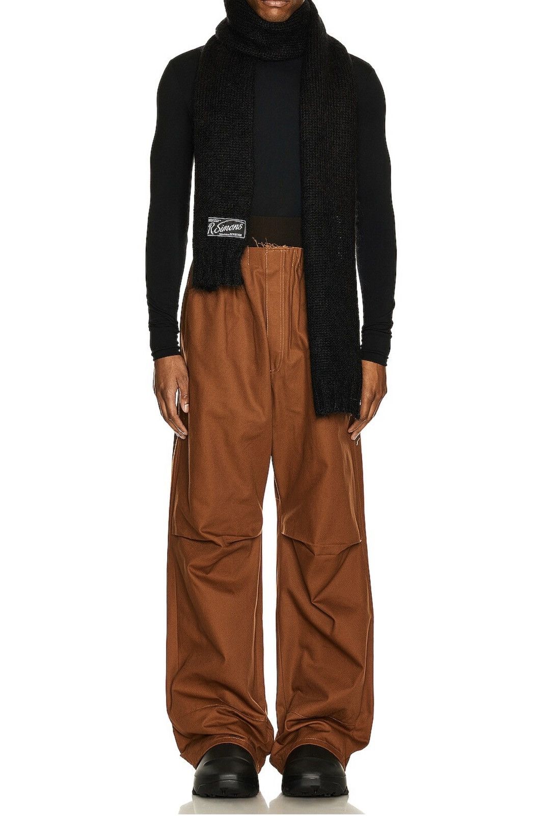 Raf Simons Gathered waist wide leg trousers Size US 30 / EU 46 - 6 Thumbnail