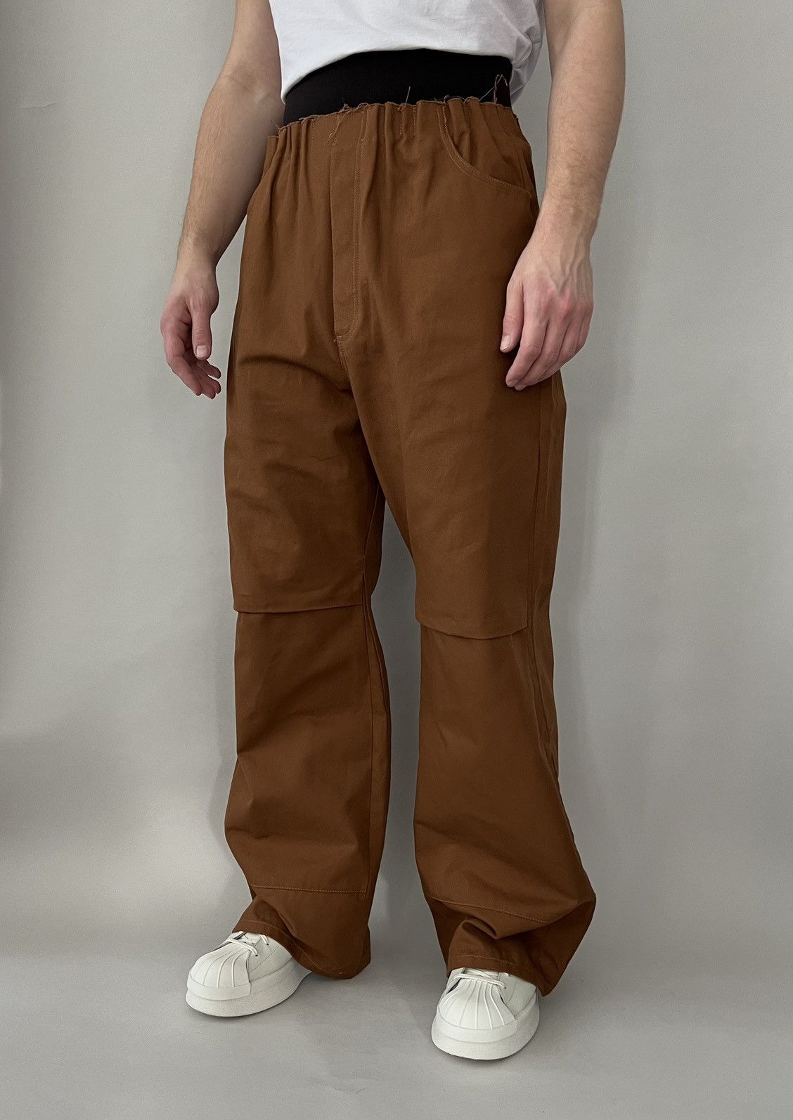 Raf Simons Gathered waist wide leg trousers Size US 30 / EU 46 - 3 Thumbnail