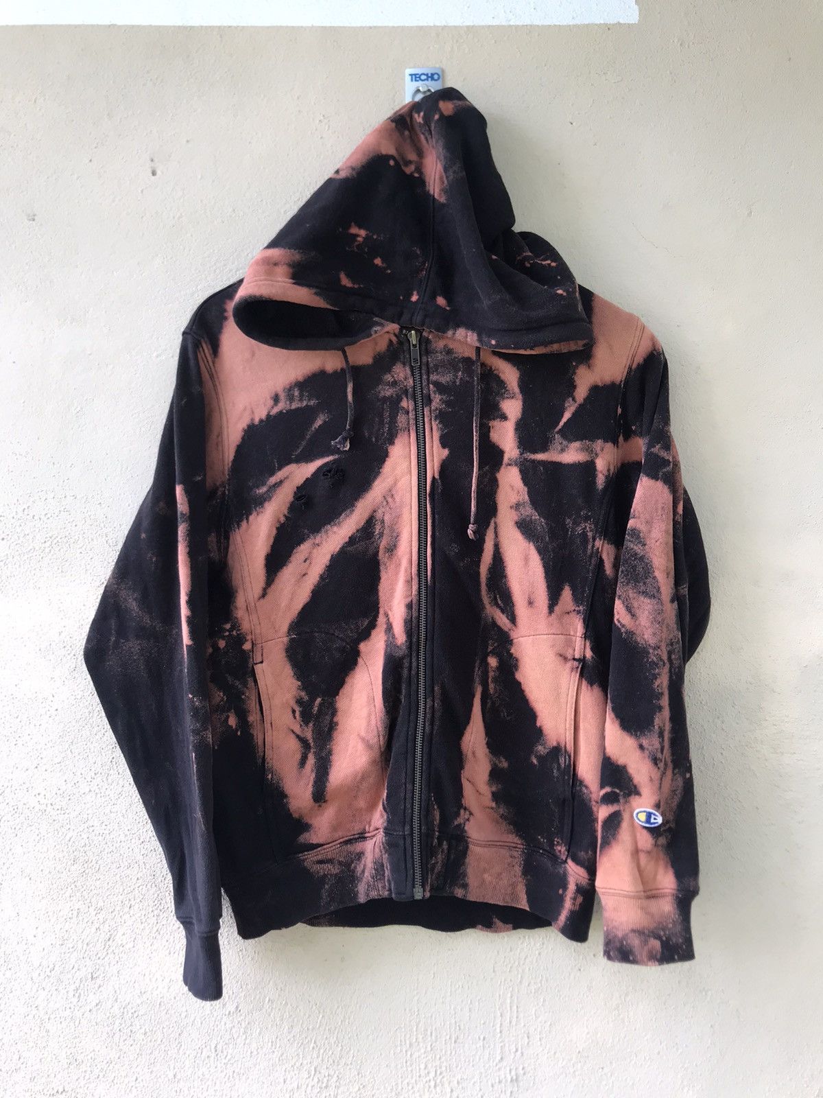 Champion Champion hoodie custom bleach destroy distress Size US M / EU 48-50 / 2 - 1 Thumbnail