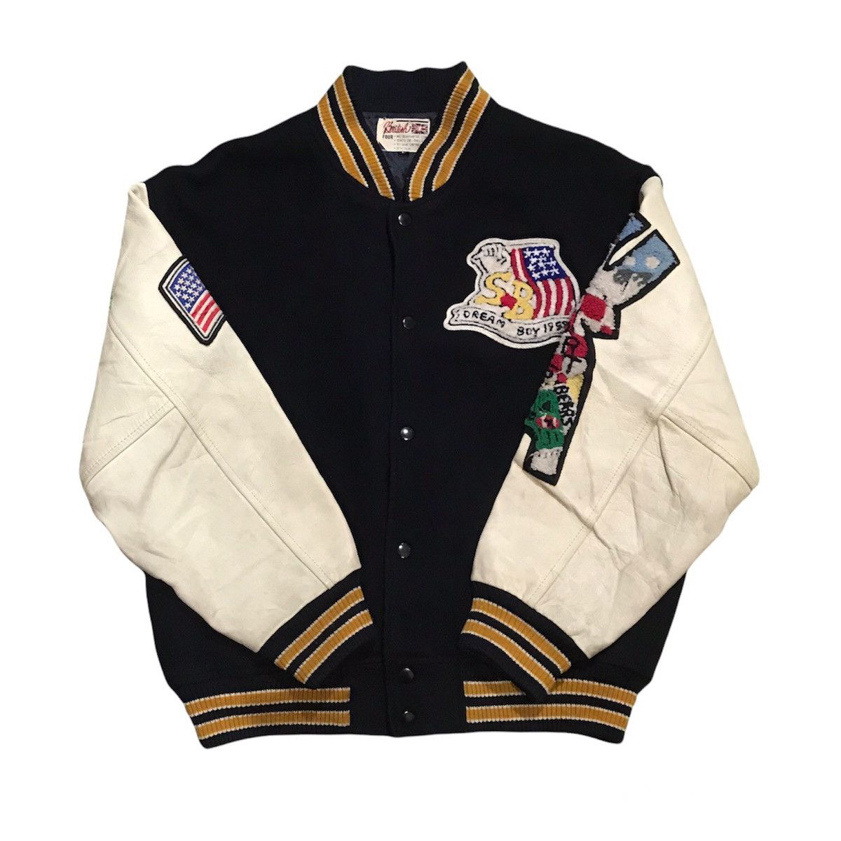 Other Vintage Varsity Dream Boy 1958 USA flag 87 patches leather Size US L / EU 52-54 / 3 - 2 Thumbnail
