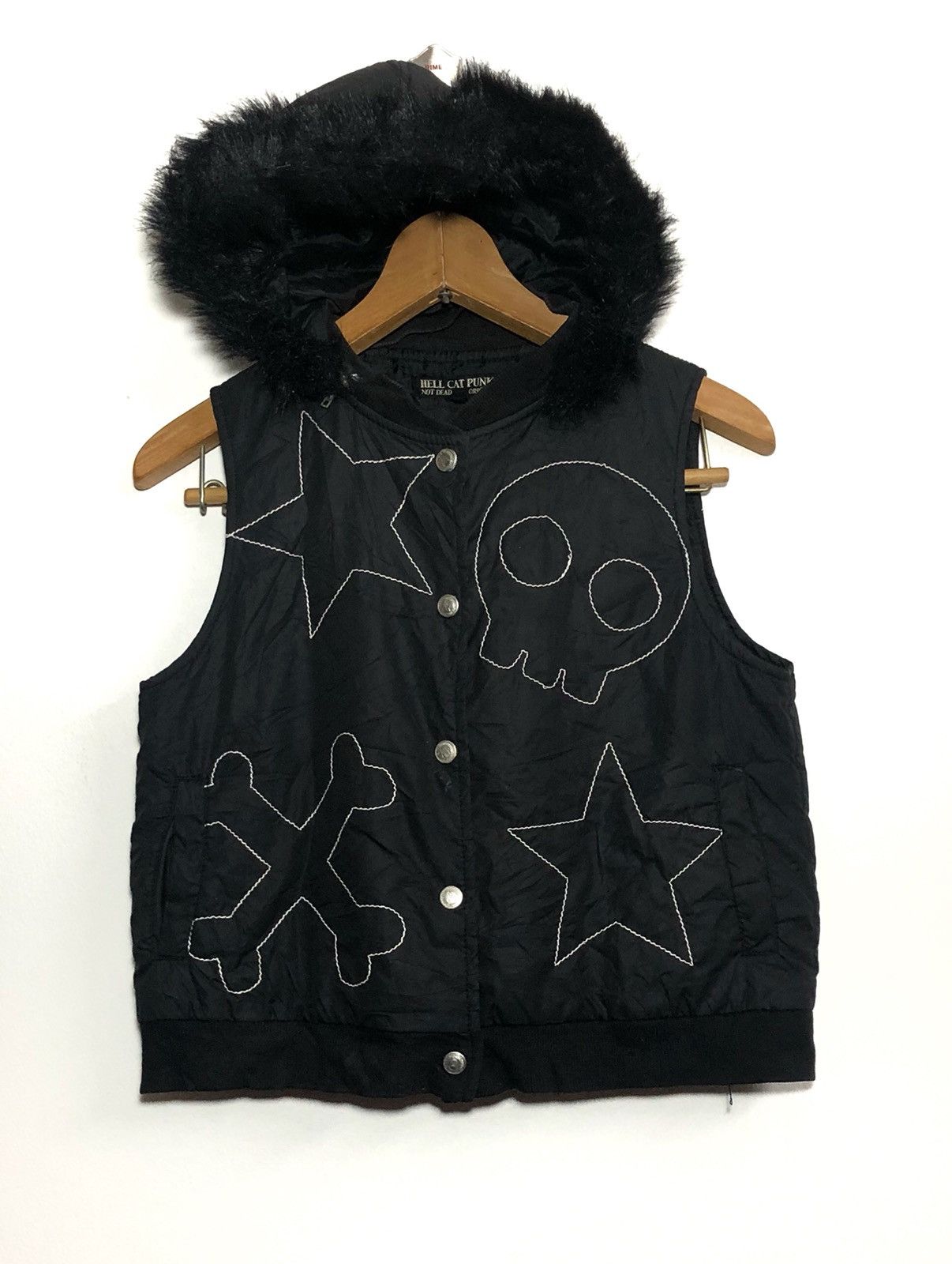 Art Comes First Sleeveless Punk Jacket By Japanese Brand Hell Cat Punks Size US S / EU 44-46 / 1 - 1 Thumbnail
