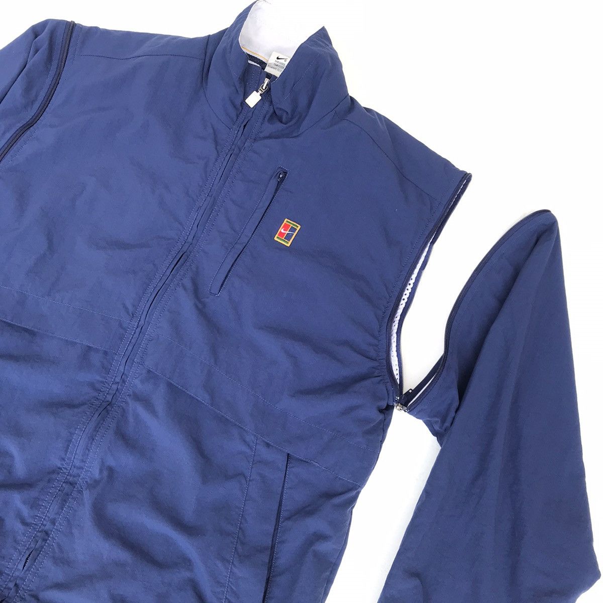Nike × Vintage Rare 90s Nike court logo 2 in 1 jacket removeable zipper Size US M / EU 48-50 / 2 - 1 Thumbnail