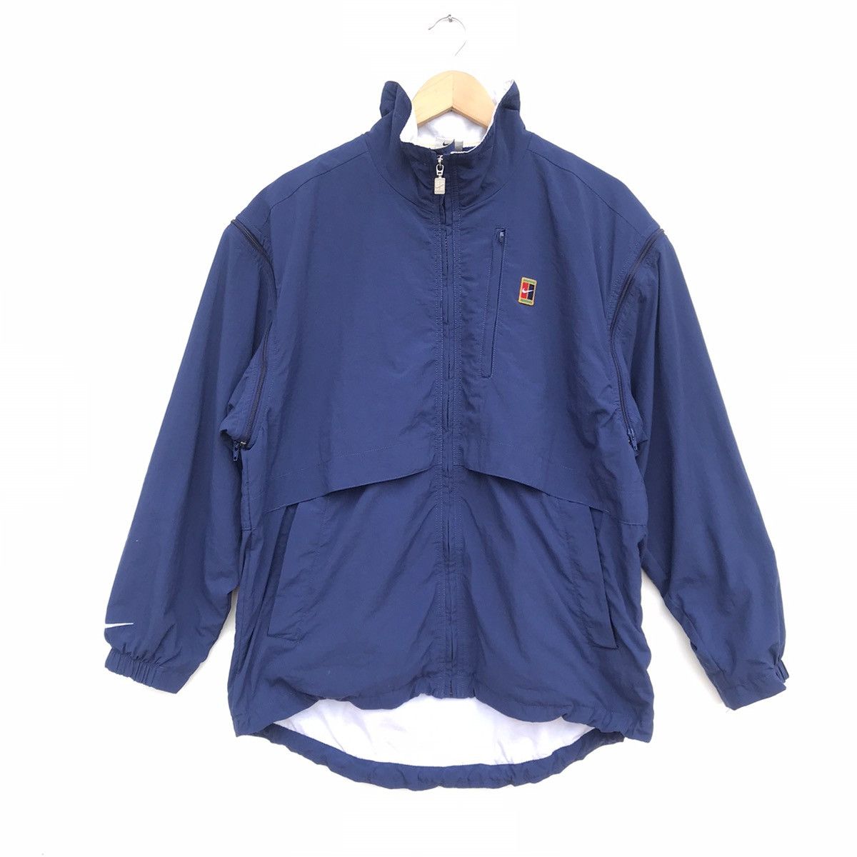Nike × Vintage Rare 90s Nike court logo 2 in 1 jacket removeable zipper Size US M / EU 48-50 / 2 - 2 Thumbnail