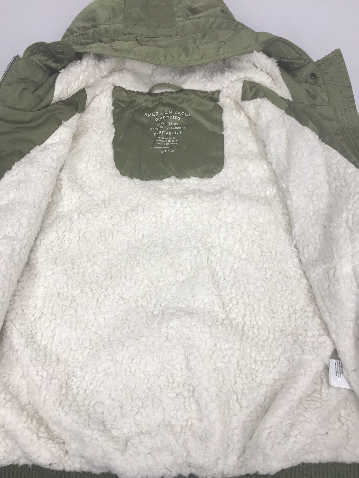 American Eagle Outfitters American Eagle Thick Bomber Jacket Sherpa Inner Unisex Size US S / EU 44-46 / 1 - 8 Thumbnail