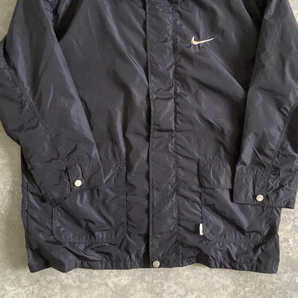 Nike × Vintage Vintage 90’s Nike Big Swoosh Light Zipper Jacket Size US L / EU 52-54 / 3 - 5 Thumbnail