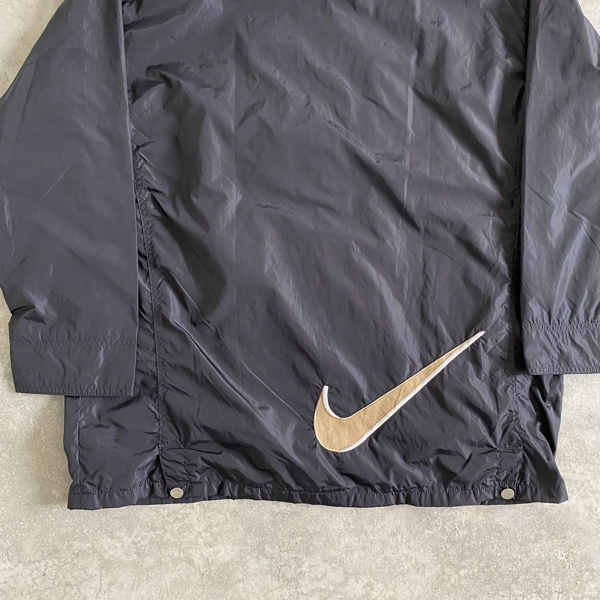 Nike × Vintage Vintage 90’s Nike Big Swoosh Light Zipper Jacket Size US L / EU 52-54 / 3 - 11 Thumbnail