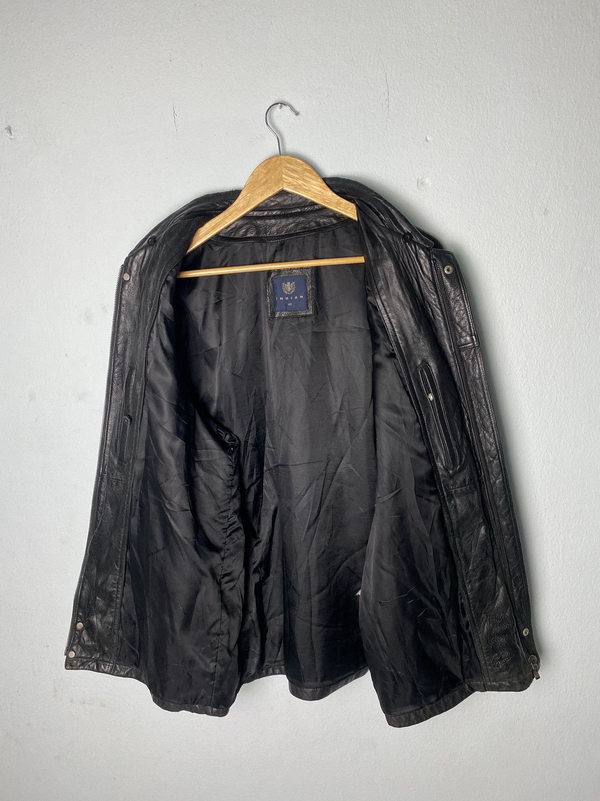Genuine Leather × Indian Motorcycle Vintage Biker Leather Jacket Indian Size US L / EU 52-54 / 3 - 8 Thumbnail
