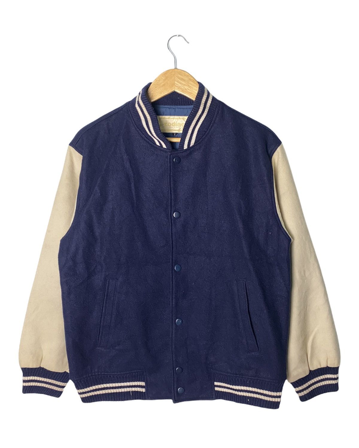Japanese Brand Vintage Wool Varsity Jacket Zodiac Made In Japan Size US M / EU 48-50 / 2 - 1 Thumbnail