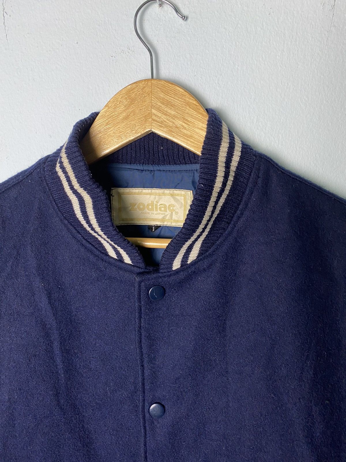 Japanese Brand Vintage Wool Varsity Jacket Zodiac Made In Japan Size US M / EU 48-50 / 2 - 3 Thumbnail