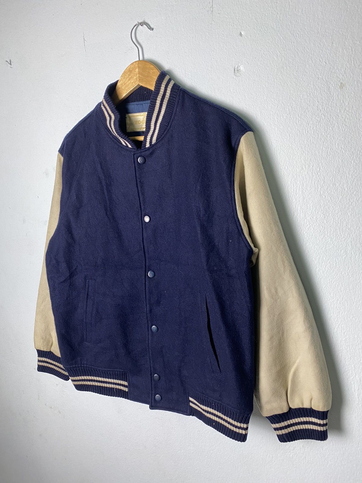 Japanese Brand Vintage Wool Varsity Jacket Zodiac Made In Japan Size US M / EU 48-50 / 2 - 2 Thumbnail