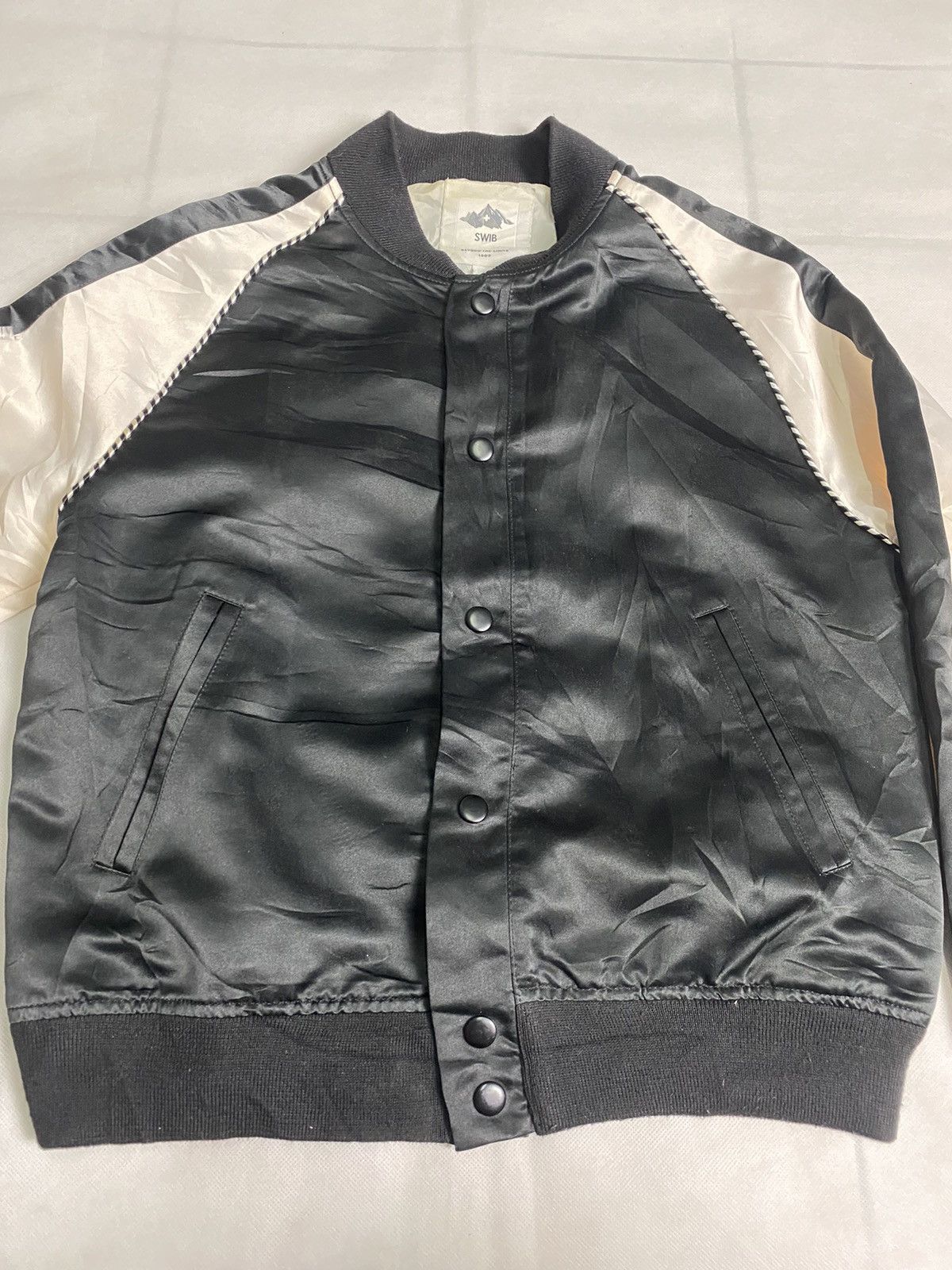 Japanese Brand Rare Design🔥 Sukajan Satin Jacket Swib Beyond The Limits Size US S / EU 44-46 / 1 - 8 Thumbnail