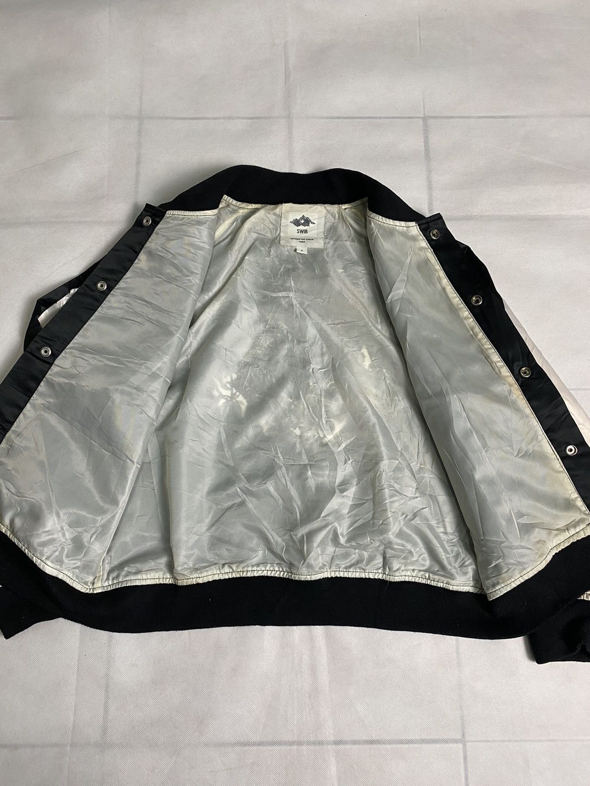 Japanese Brand Rare Design🔥 Sukajan Satin Jacket Swib Beyond The Limits Size US S / EU 44-46 / 1 - 10 Thumbnail