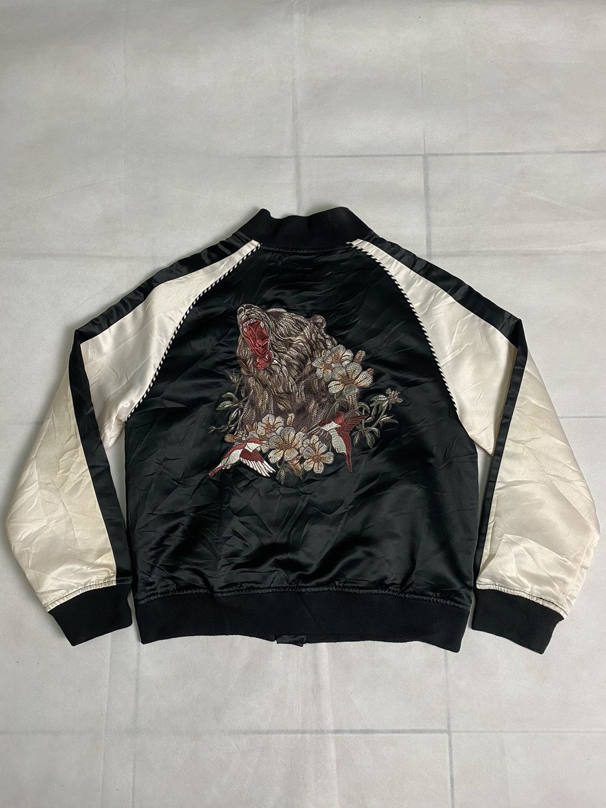 Japanese Brand Rare Design🔥 Sukajan Satin Jacket Swib Beyond The Limits Size US S / EU 44-46 / 1 - 13 Thumbnail