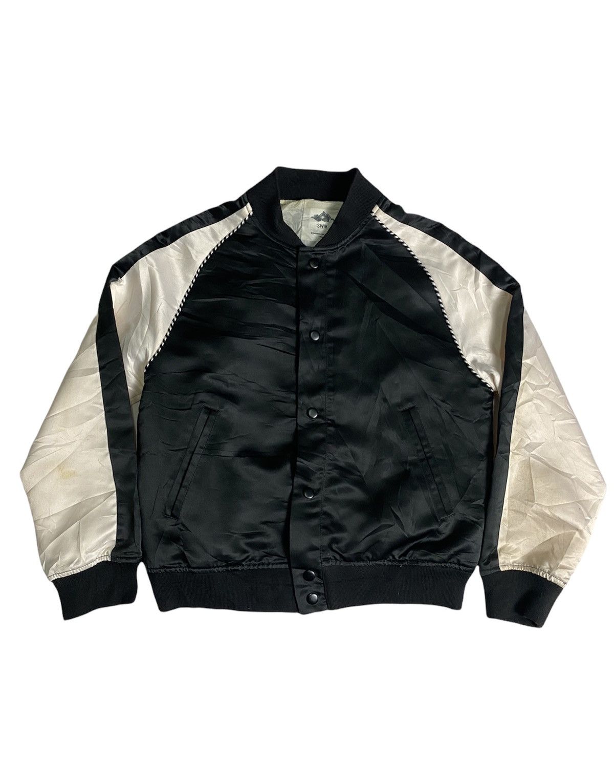 Japanese Brand Rare Design🔥 Sukajan Satin Jacket Swib Beyond The Limits Size US S / EU 44-46 / 1 - 2 Thumbnail