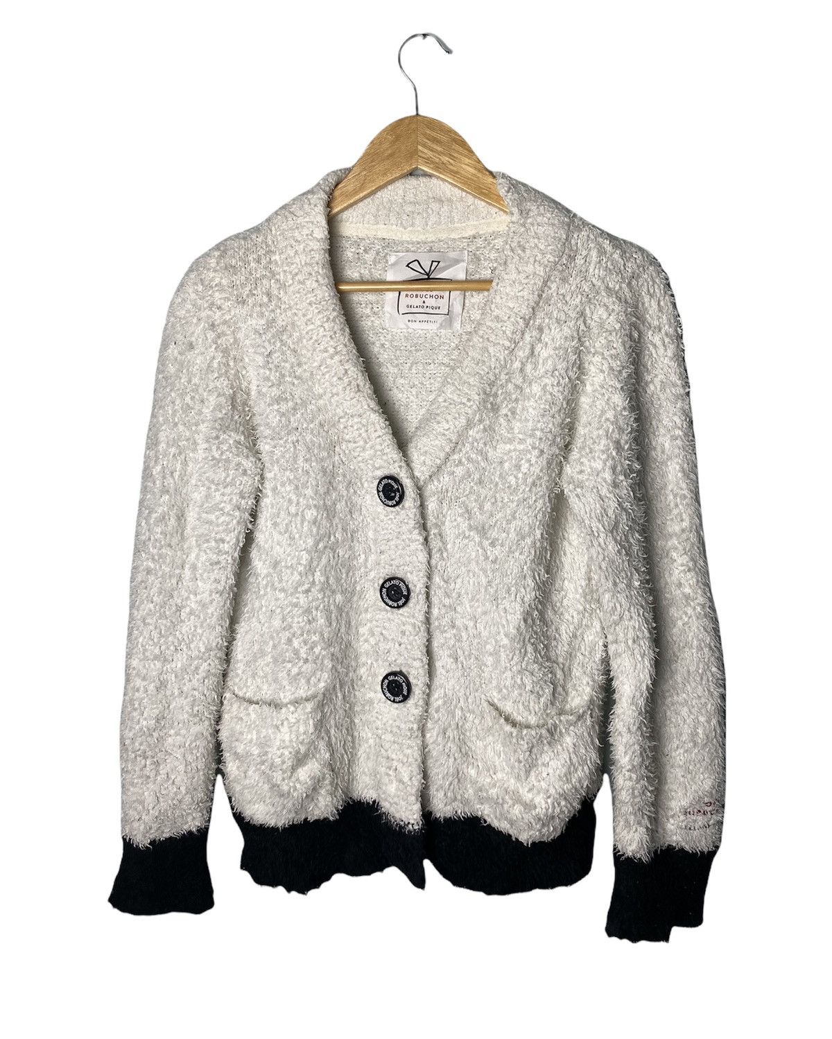 Designer × Japanese Brand × Seditionaries Joel Robuchon x Gelato Pique Knit Cardigan Jacket Size US S / EU 44-46 / 1 - 1 Thumbnail
