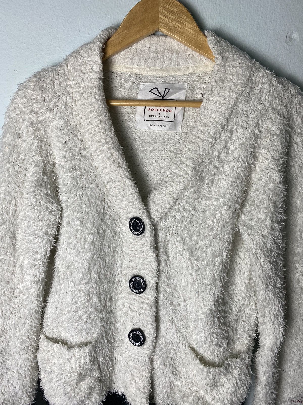Designer × Japanese Brand × Seditionaries Joel Robuchon x Gelato Pique Knit Cardigan Jacket Size US S / EU 44-46 / 1 - 2 Thumbnail