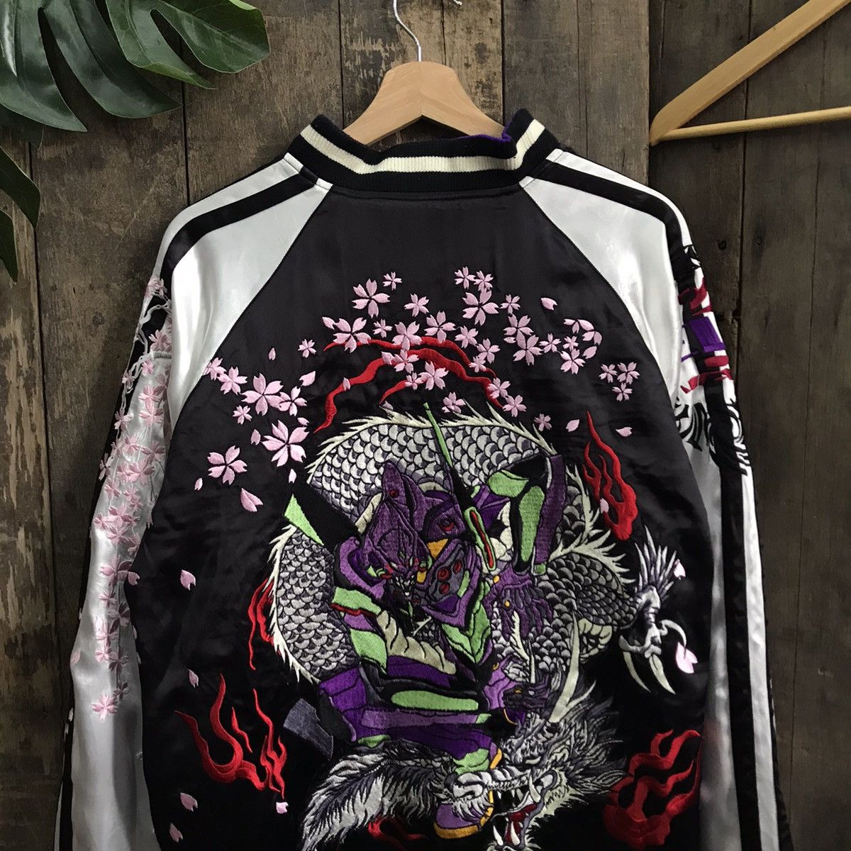 Japanese Brand Vintage Sukajan Evangelion Reversible Bomber Jacket Size US L / EU 52-54 / 3 - 6 Thumbnail