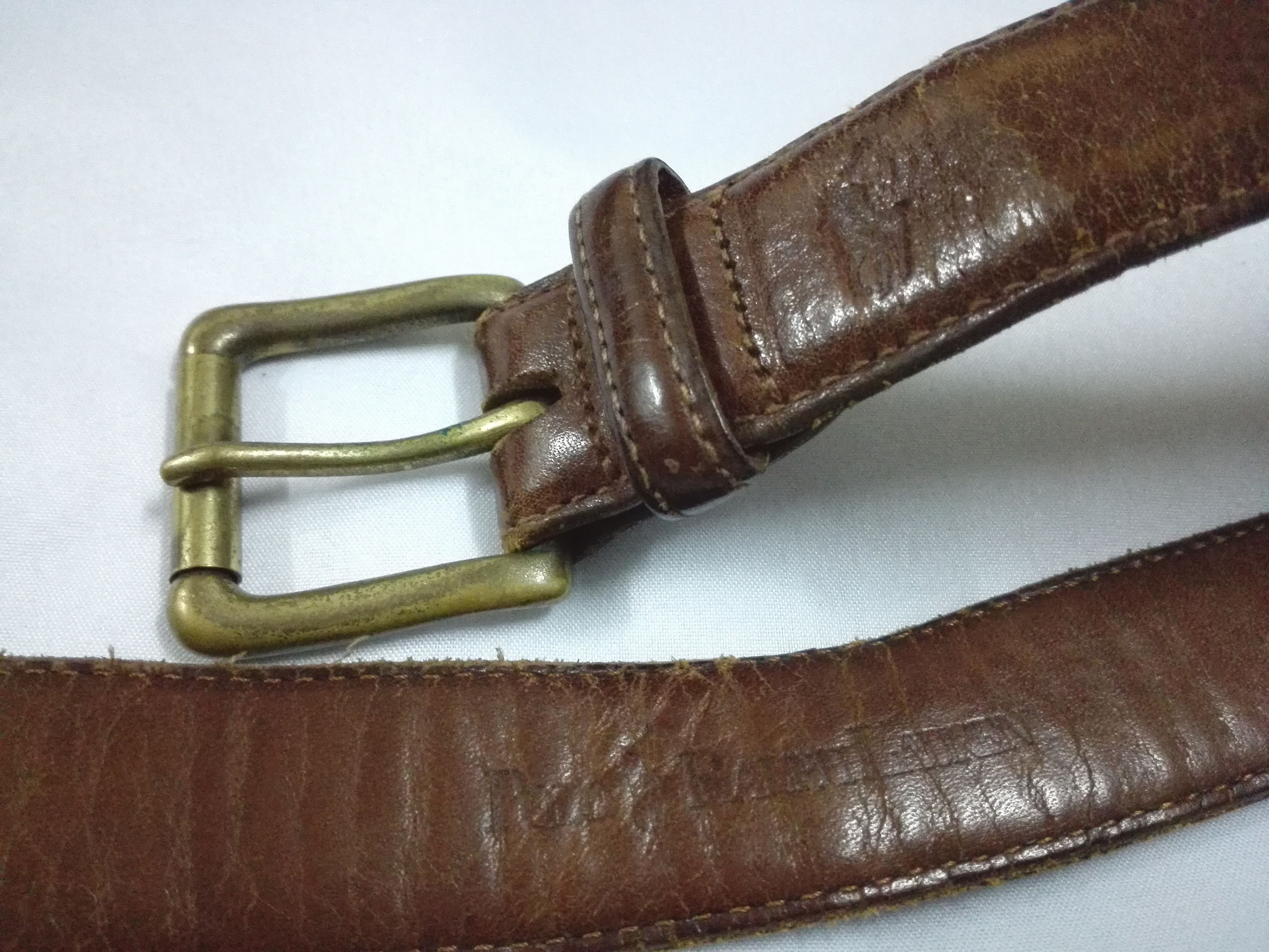 Leather Polo Ralph Lauren Men's Belt Leather Pony Logo Size 32 - 2 Thumbnail