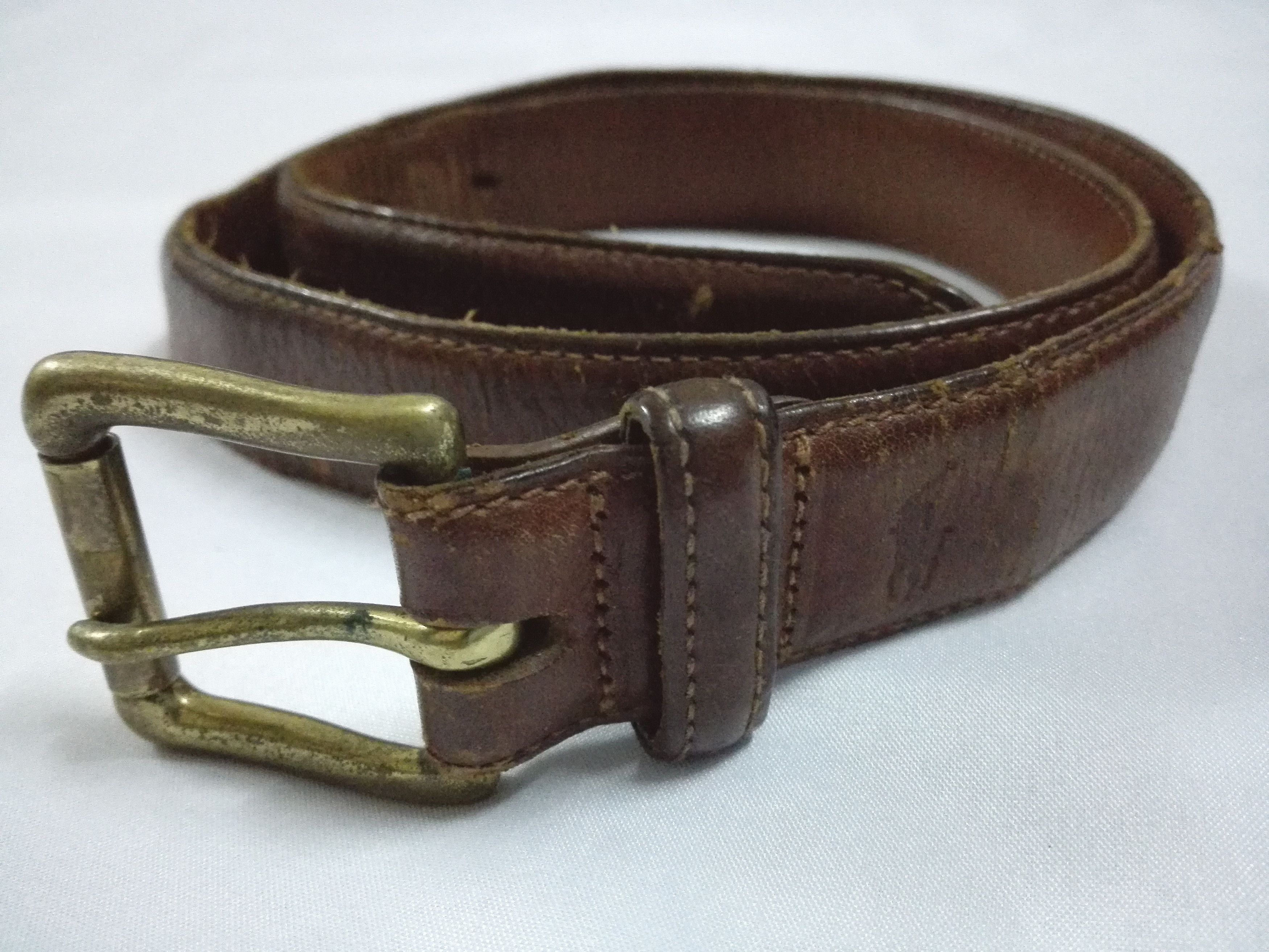 Leather Polo Ralph Lauren Men's Belt Leather Pony Logo Size 32 - 1 Thumbnail