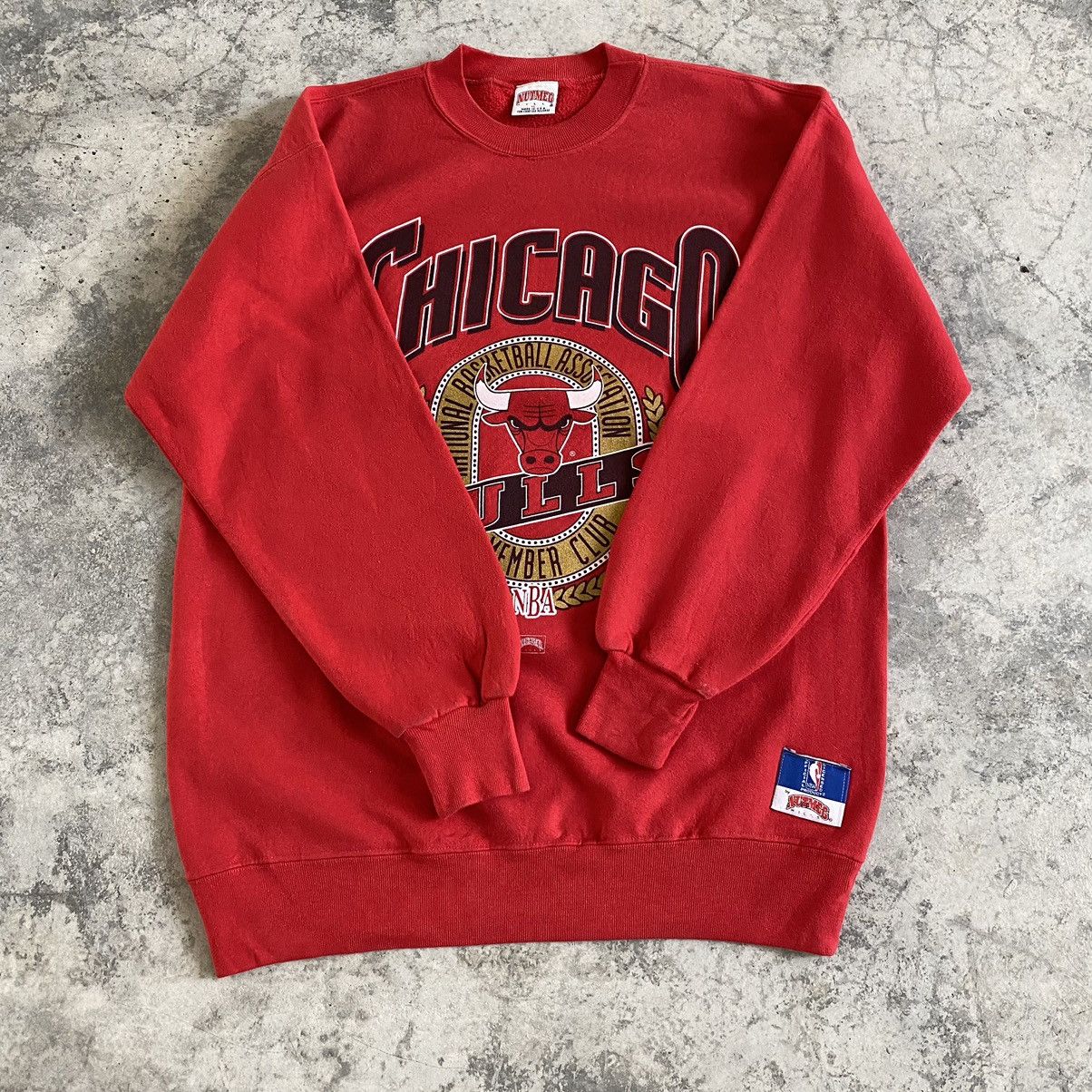 NBA Vintage 90’s Chicago Bulls NBA Nutmeg Crewneck Sweatshirt Size US XL / EU 56 / 4 - 8 Thumbnail