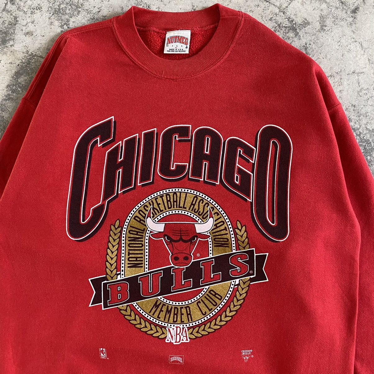NBA Vintage 90’s Chicago Bulls NBA Nutmeg Crewneck Sweatshirt Size US XL / EU 56 / 4 - 4 Thumbnail