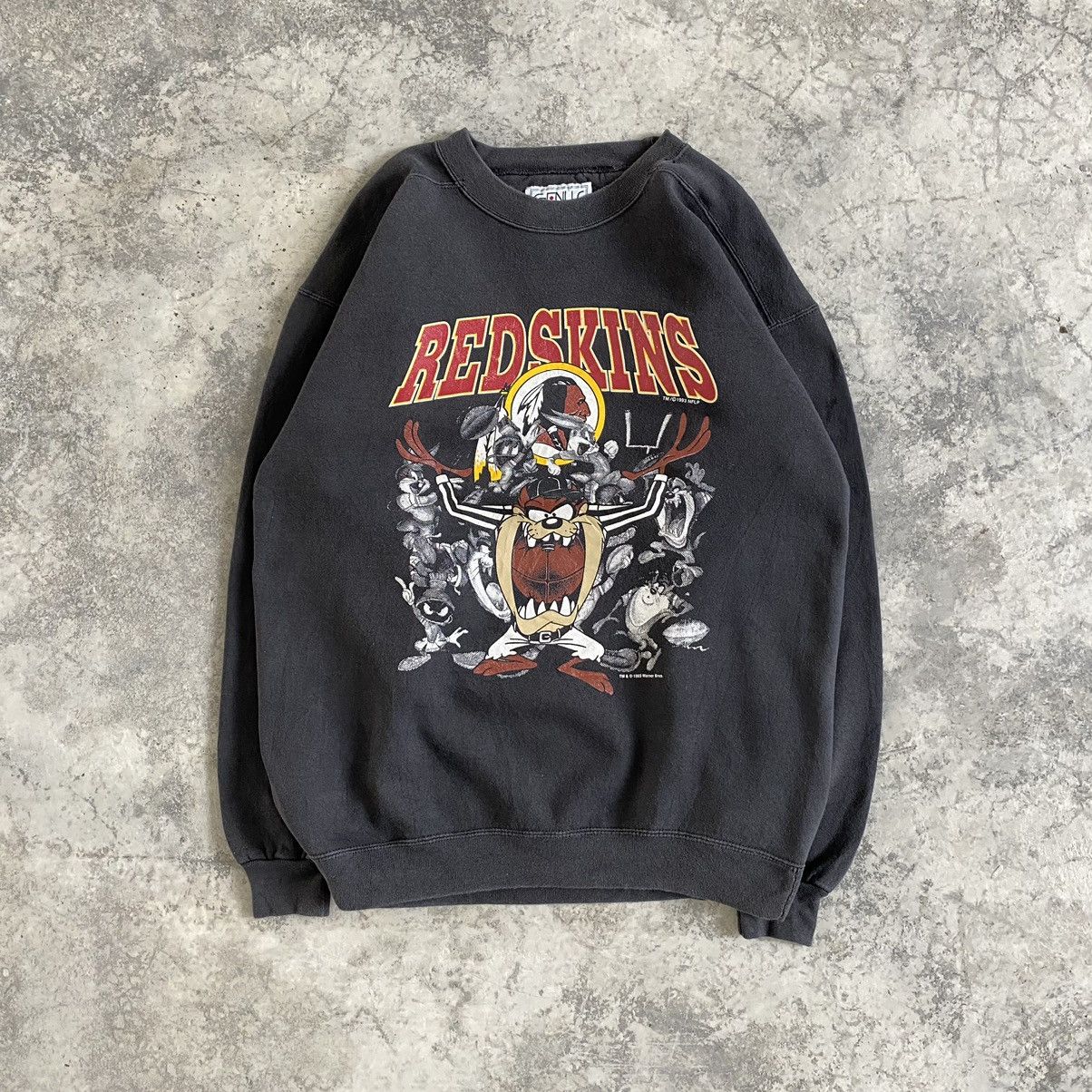 NFL × Vintage × Warner Bros VTG 90’s NFL Red Skins X Warner Bros Crewneck Faded Sweater Size US L / EU 52-54 / 3 - 1 Thumbnail
