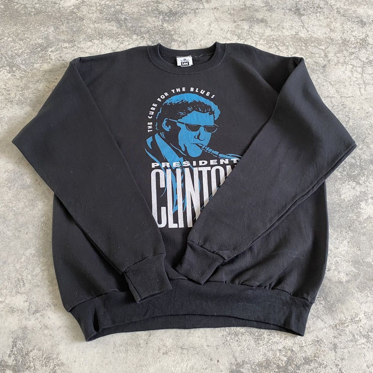 Vintage Vintage The Cure For The Blues President Clinton Sweatshirt Size US XL / EU 56 / 4 - 7 Thumbnail
