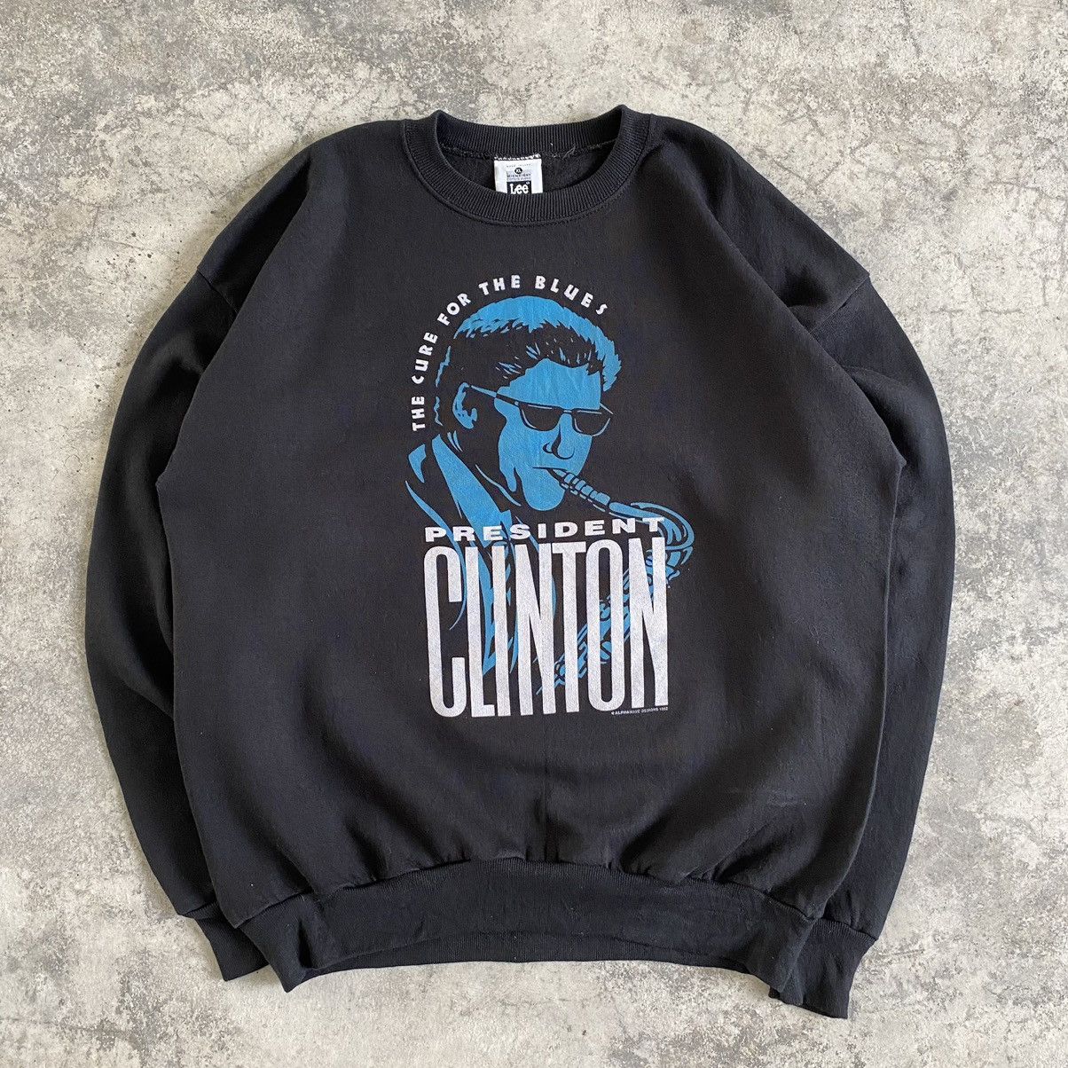 Vintage Vintage The Cure For The Blues President Clinton Sweatshirt Size US XL / EU 56 / 4 - 2 Thumbnail