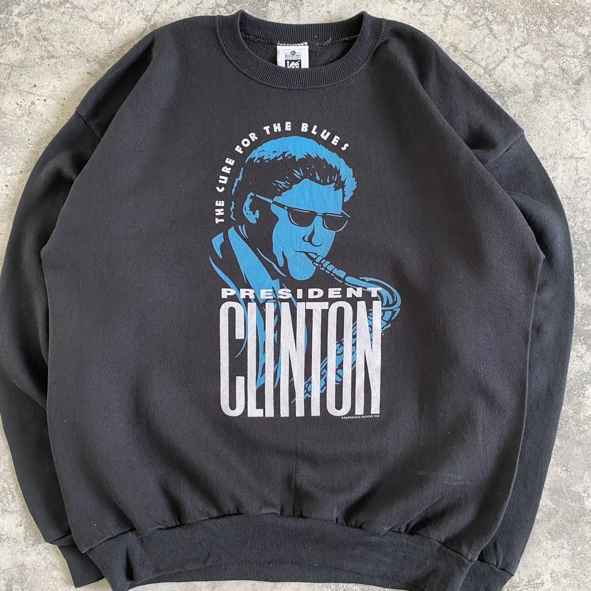 Vintage Vintage The Cure For The Blues President Clinton Sweatshirt Size US XL / EU 56 / 4 - 3 Thumbnail