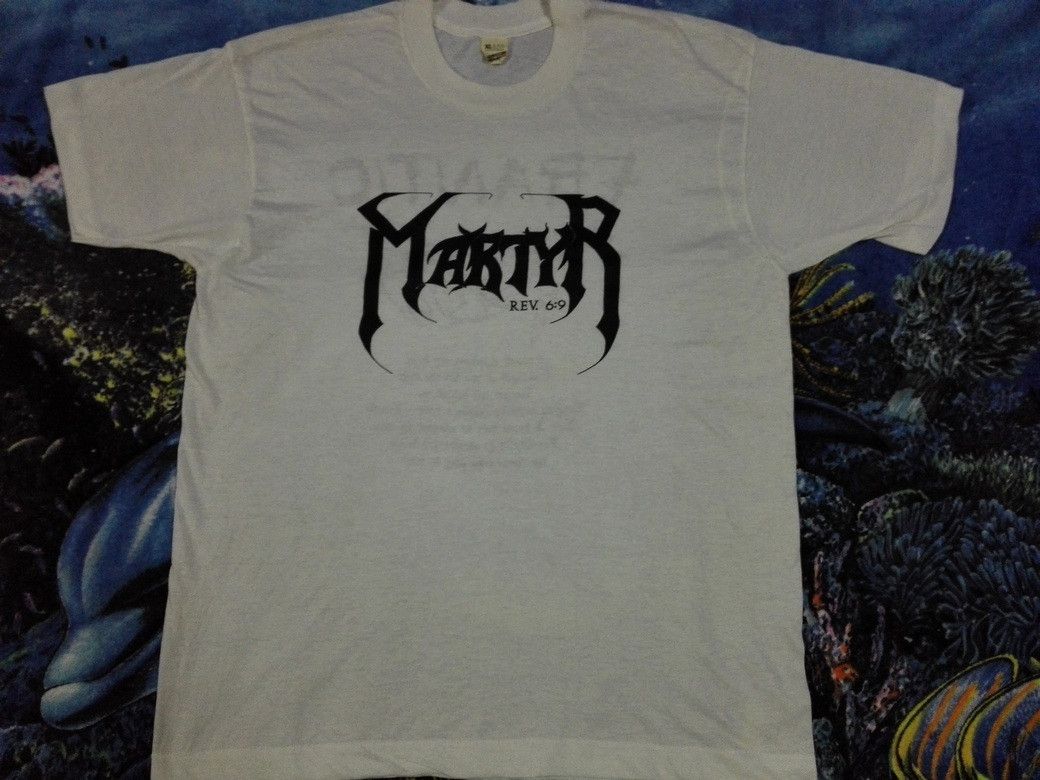 Band Tees × Vintage Vintage 80s MARTYR Death Metal FRANTIC 1989 50/50 Band Tees Size US M / EU 48-50 / 2 - 3 Thumbnail