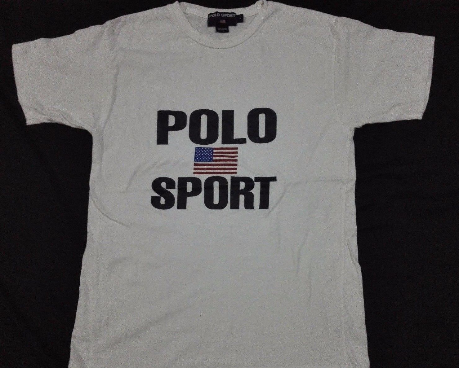 image of Polo Ralph Lauren x Ralph Lauren Sport Vintage 90's Polo Sport Ralph Laurent American Flag Logo in 