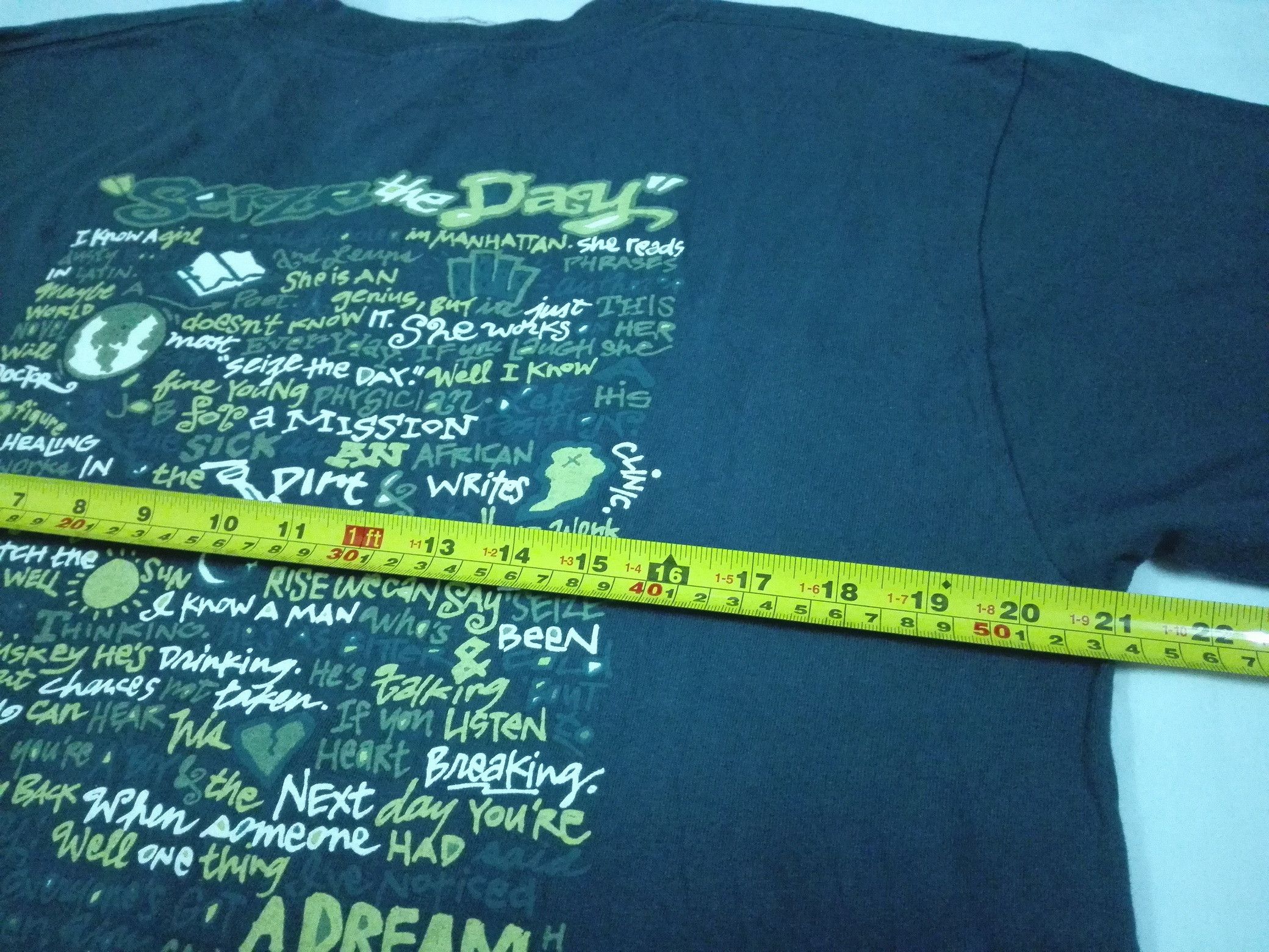 Band Tees Vintage Carolyn Arends Seize The Day Song Lyric TULTEX Size US L / EU 52-54 / 3 - 5 Thumbnail