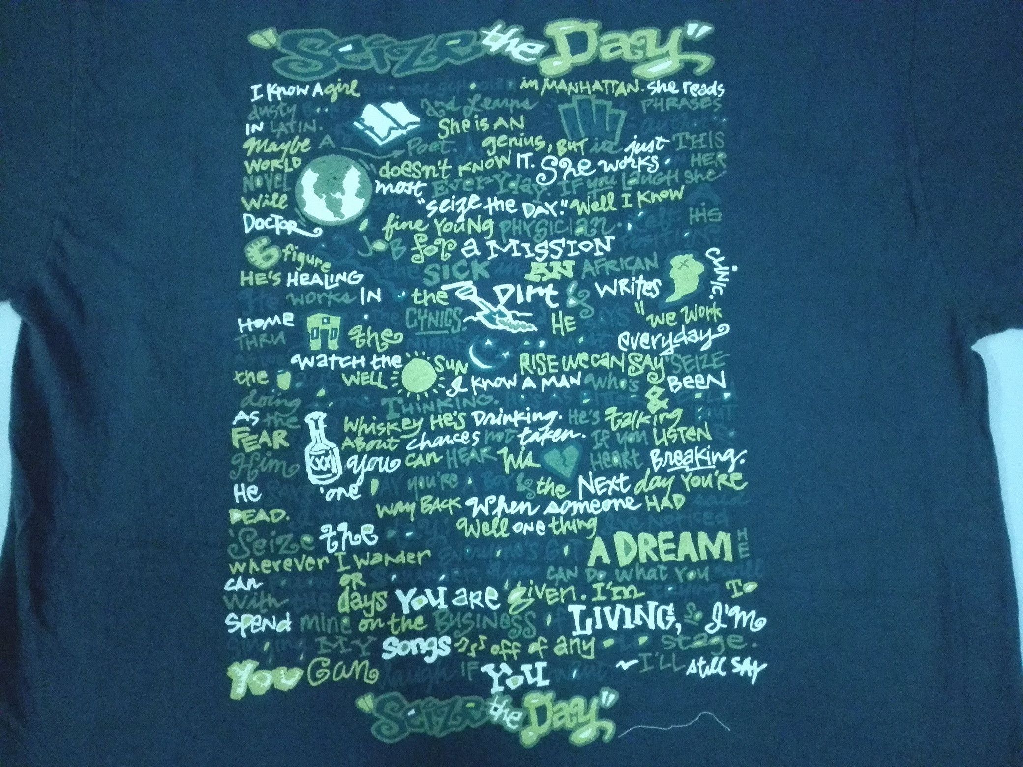 Band Tees Vintage Carolyn Arends Seize The Day Song Lyric TULTEX Size US L / EU 52-54 / 3 - 7 Thumbnail