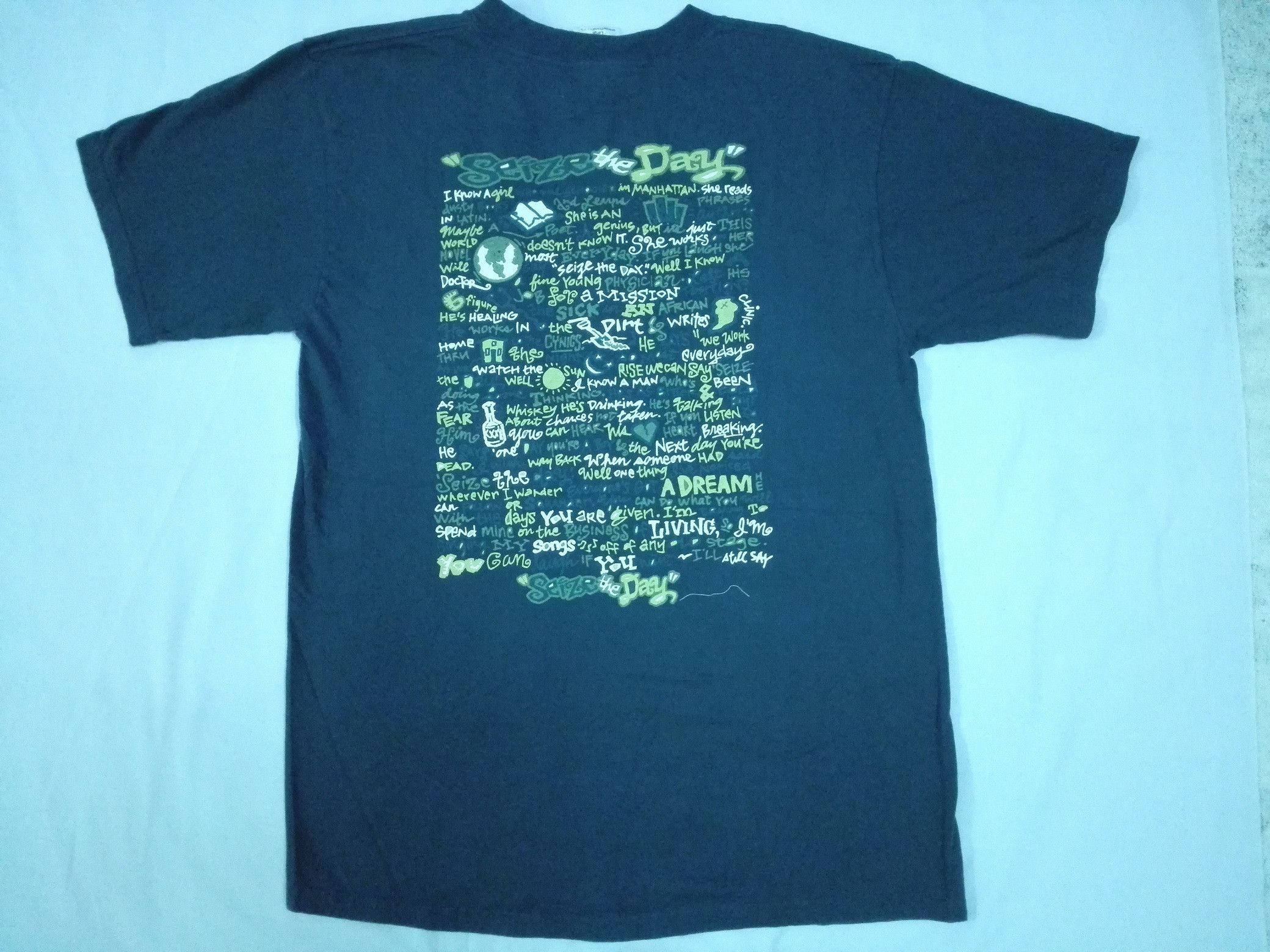 Band Tees Vintage Carolyn Arends Seize The Day Song Lyric TULTEX Size US L / EU 52-54 / 3 - 1 Thumbnail