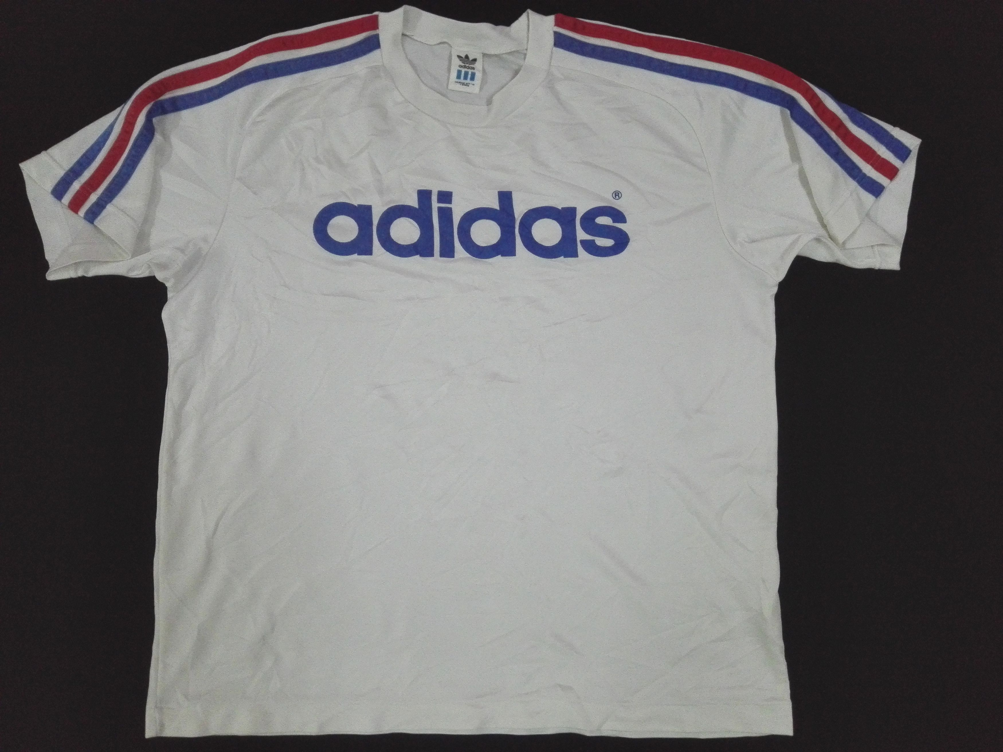 Adidas 90s ADIDAS Jersey Shirt T Trikot Trefoil Classic Size US L / EU 52-54 / 3 - 1 Thumbnail