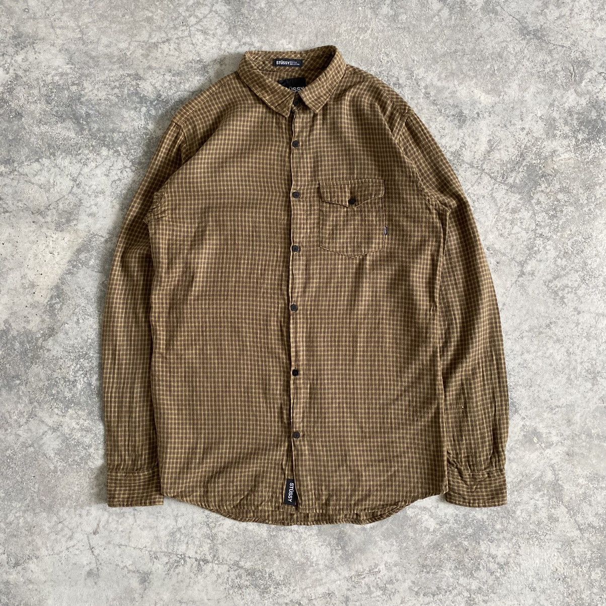 Flannel Stussy Streetwear Checker Flannel Shirt Size US M / EU 48-50 / 2 - 1 Thumbnail