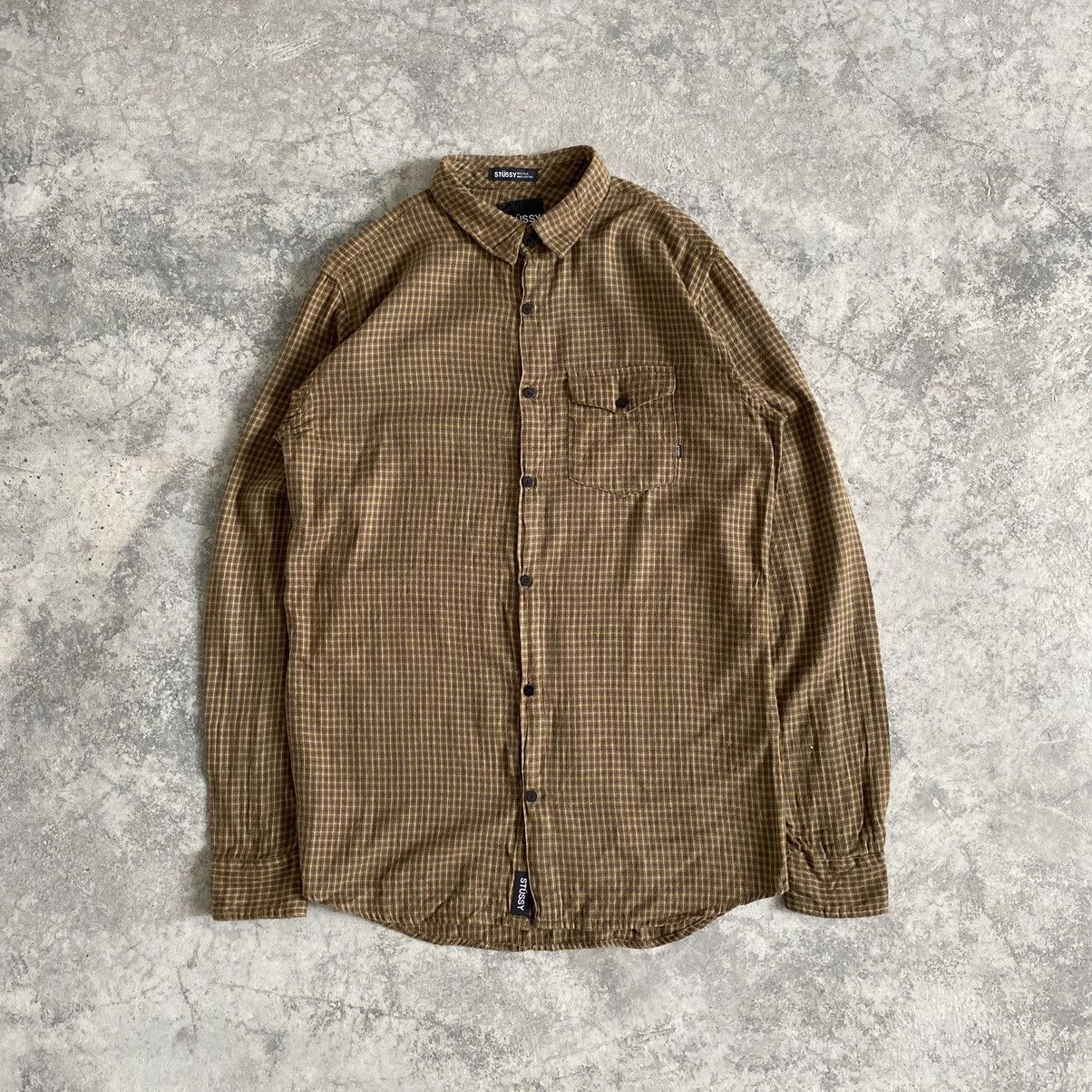 Flannel Stussy Streetwear Checker Flannel Shirt Size US M / EU 48-50 / 2 - 2 Thumbnail