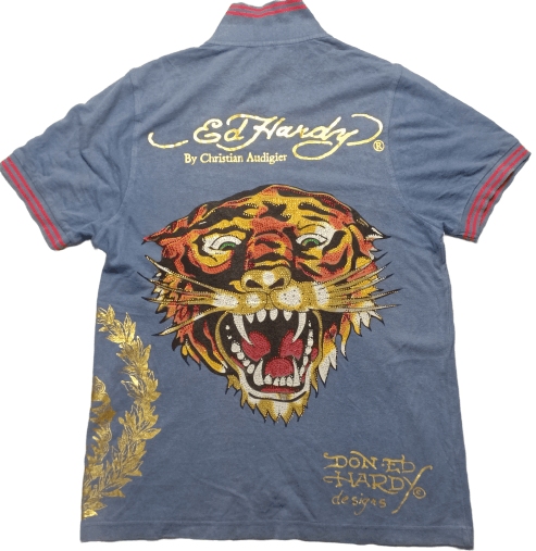Christian Audigier × Ed Hardy ED HARDY Polos Tiger Graphics Tee Christian Audigier Size S / US 4 / IT 40 - 1 Thumbnail